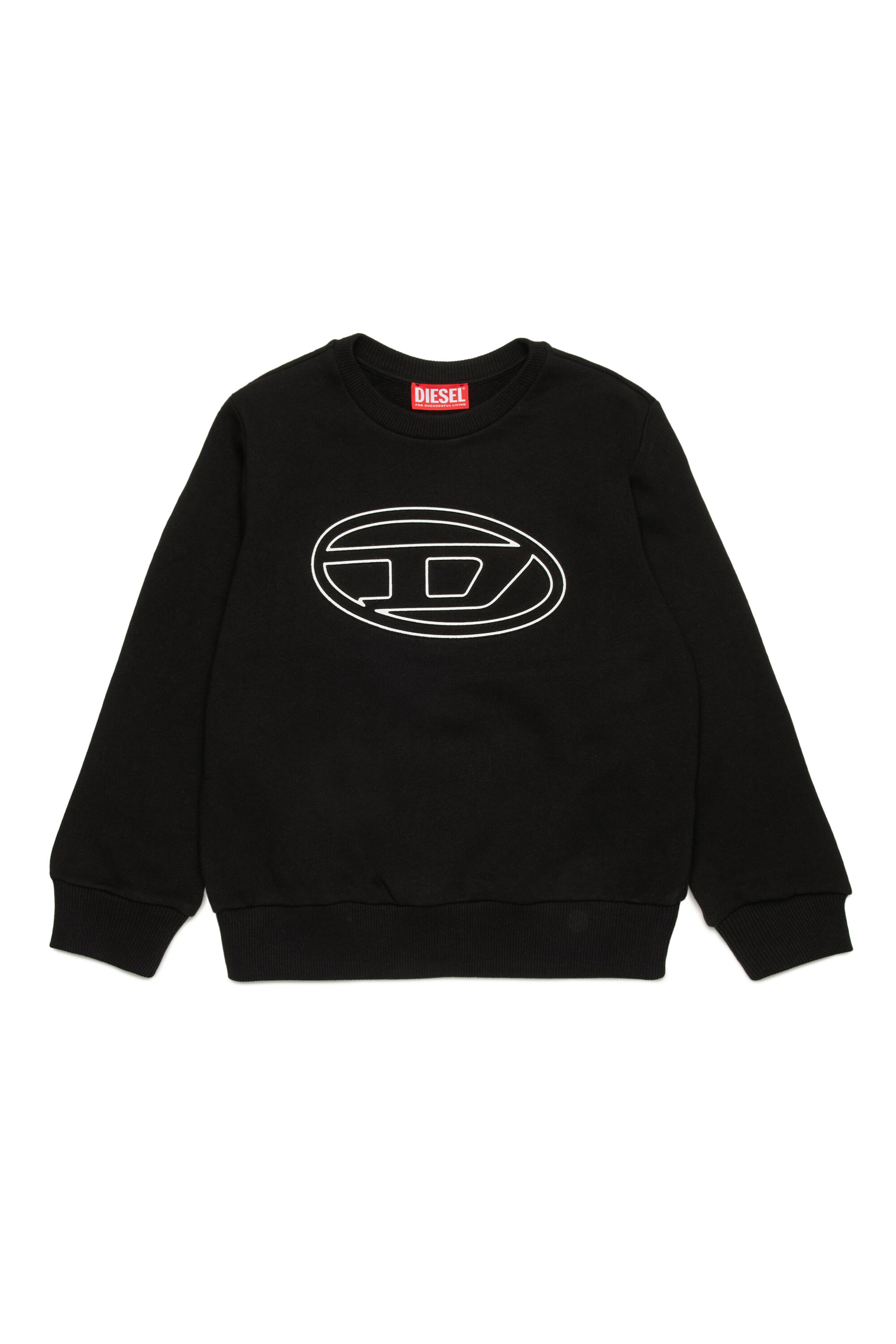 Sweatshirt with embossed Oval D logo Black 4 16 YEARS Boys Diesel