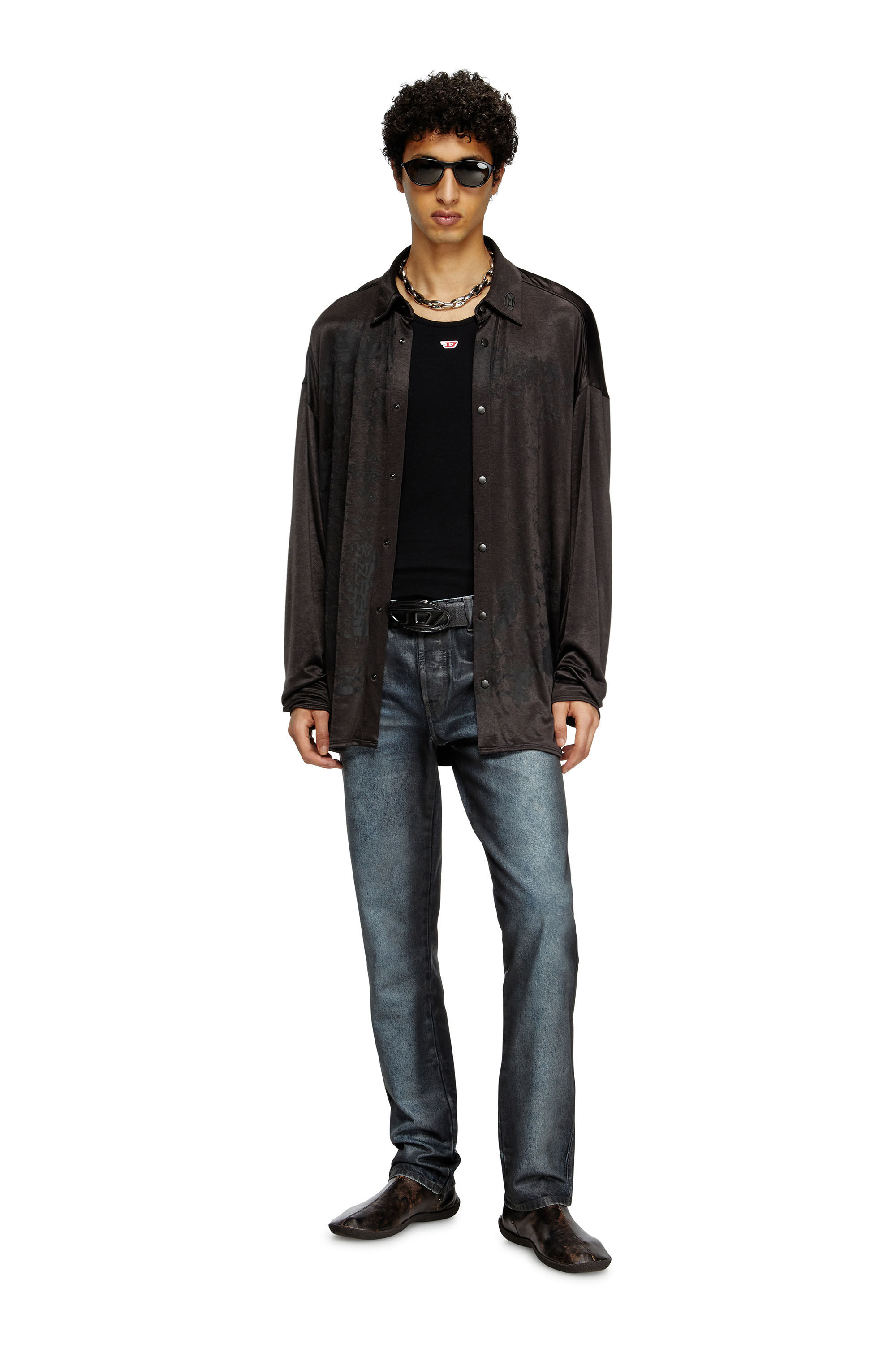 Diesel - Man's Slim Jeans 1993 D-Vyl 007BD, Black/Dark grey - 1