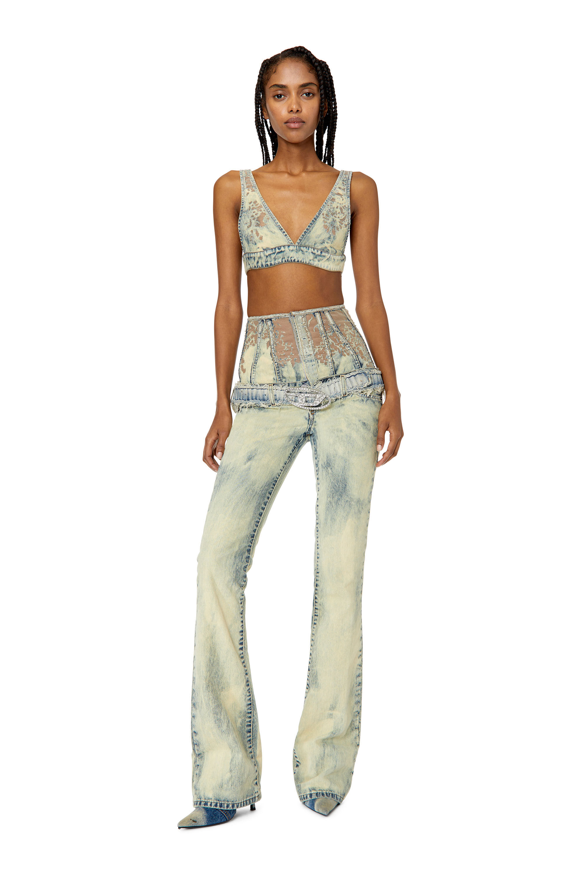 D jeans cheap high waist crop