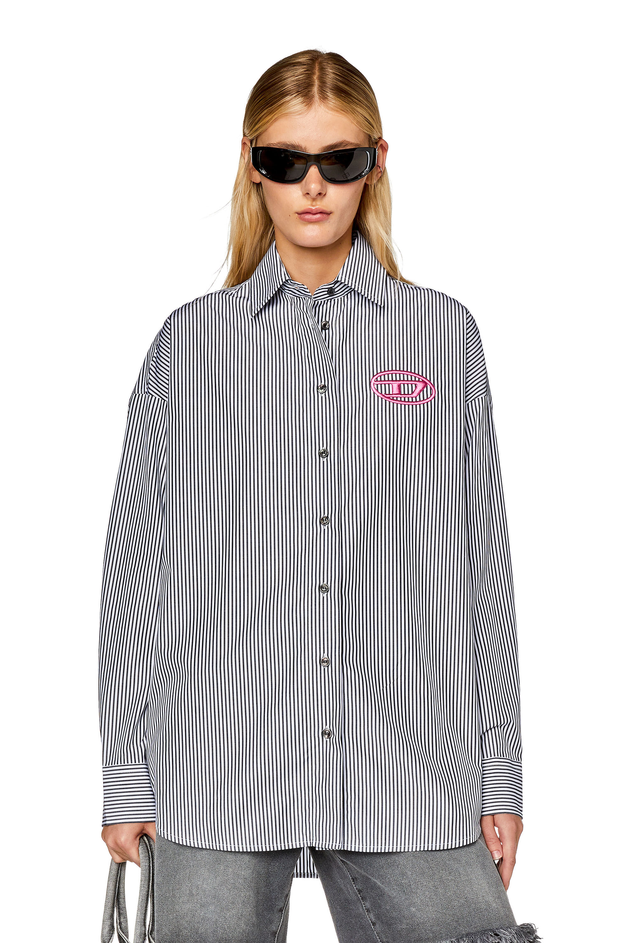 Balenciaga oversized striped shirt hot sale