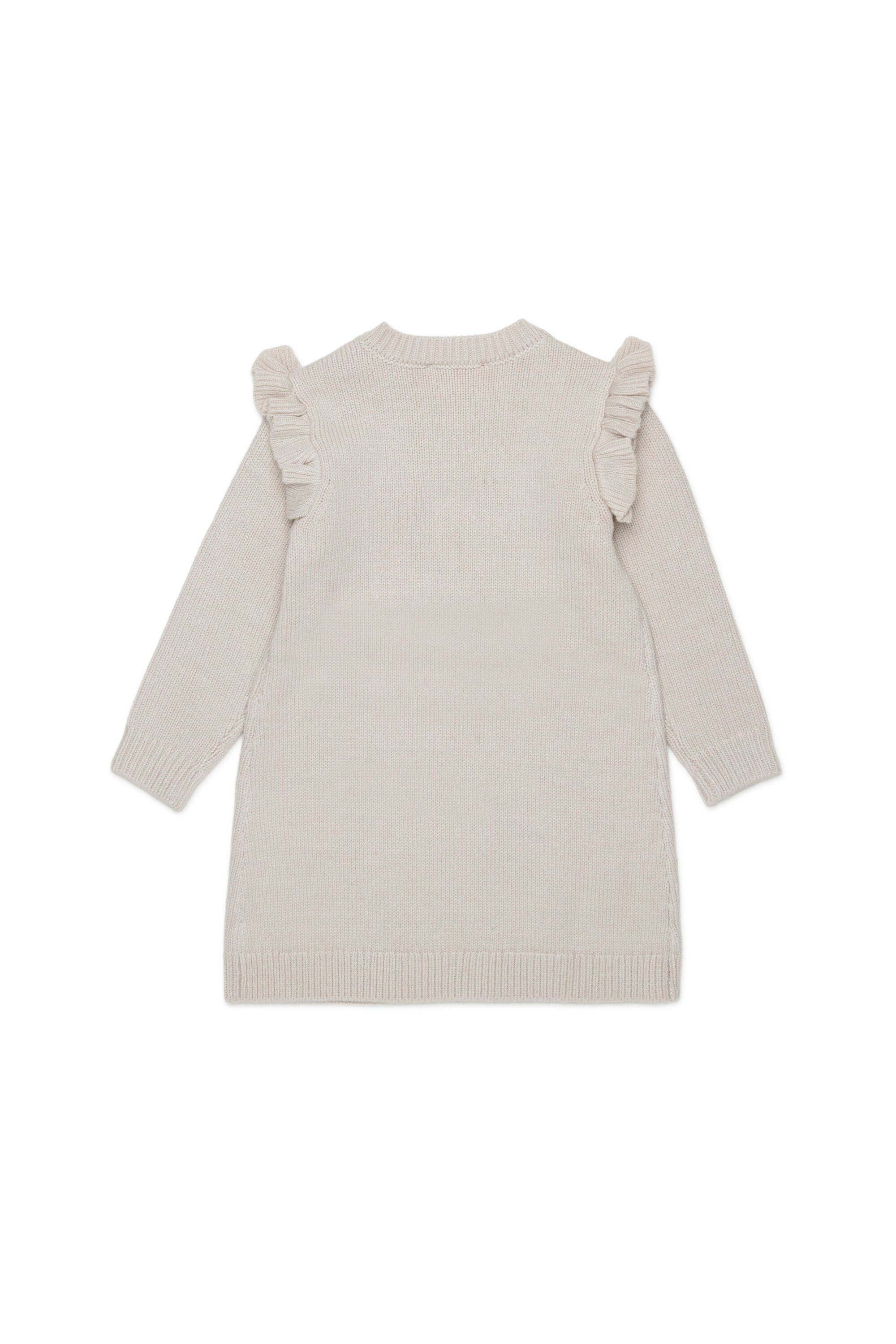 Diesel - DSCALOB, Woman's Cashmere-enriched ruffled sweater dress in White - 2