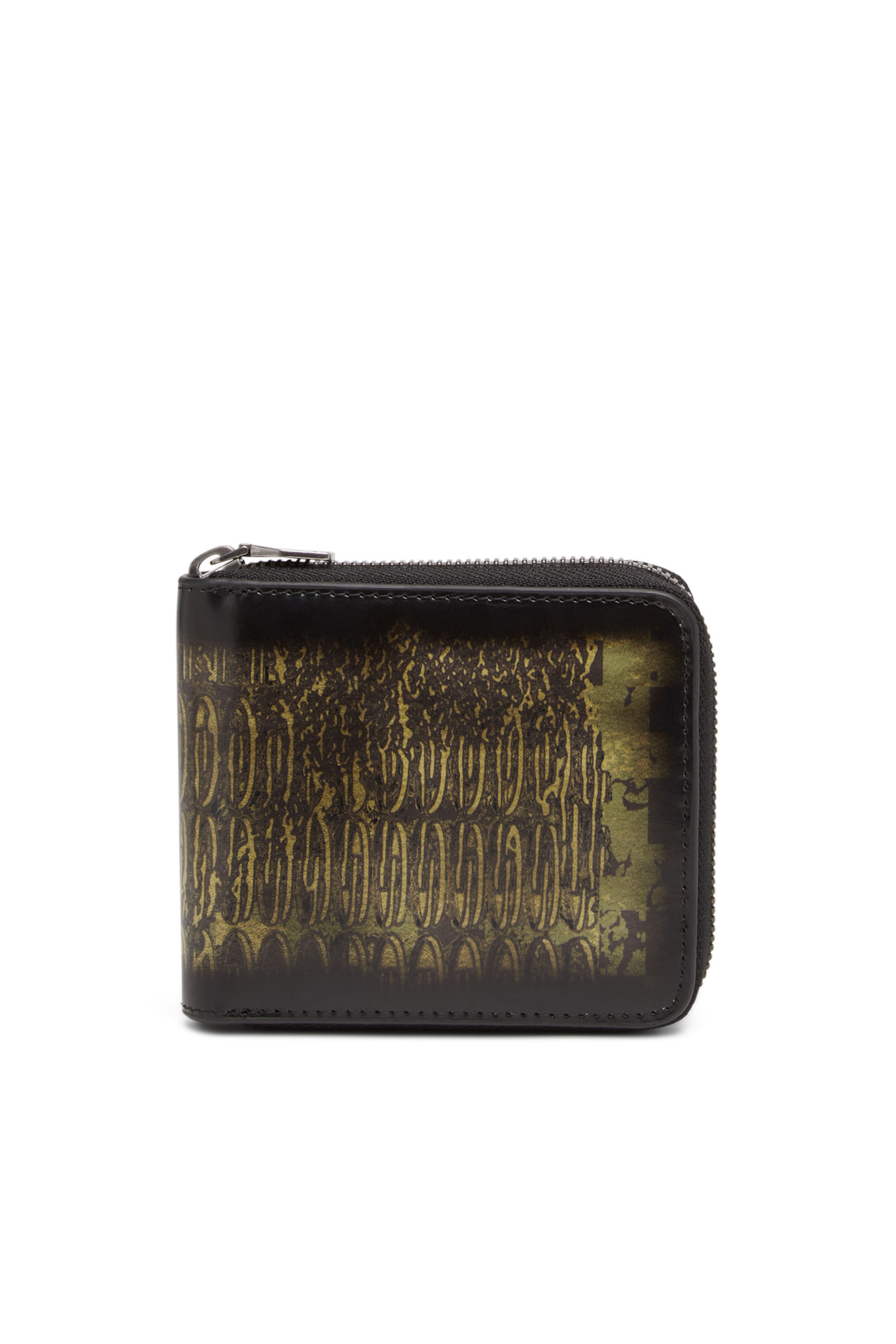 Diesel - BI-FOLD COIN ZIP XS, Black/Green - Image 1