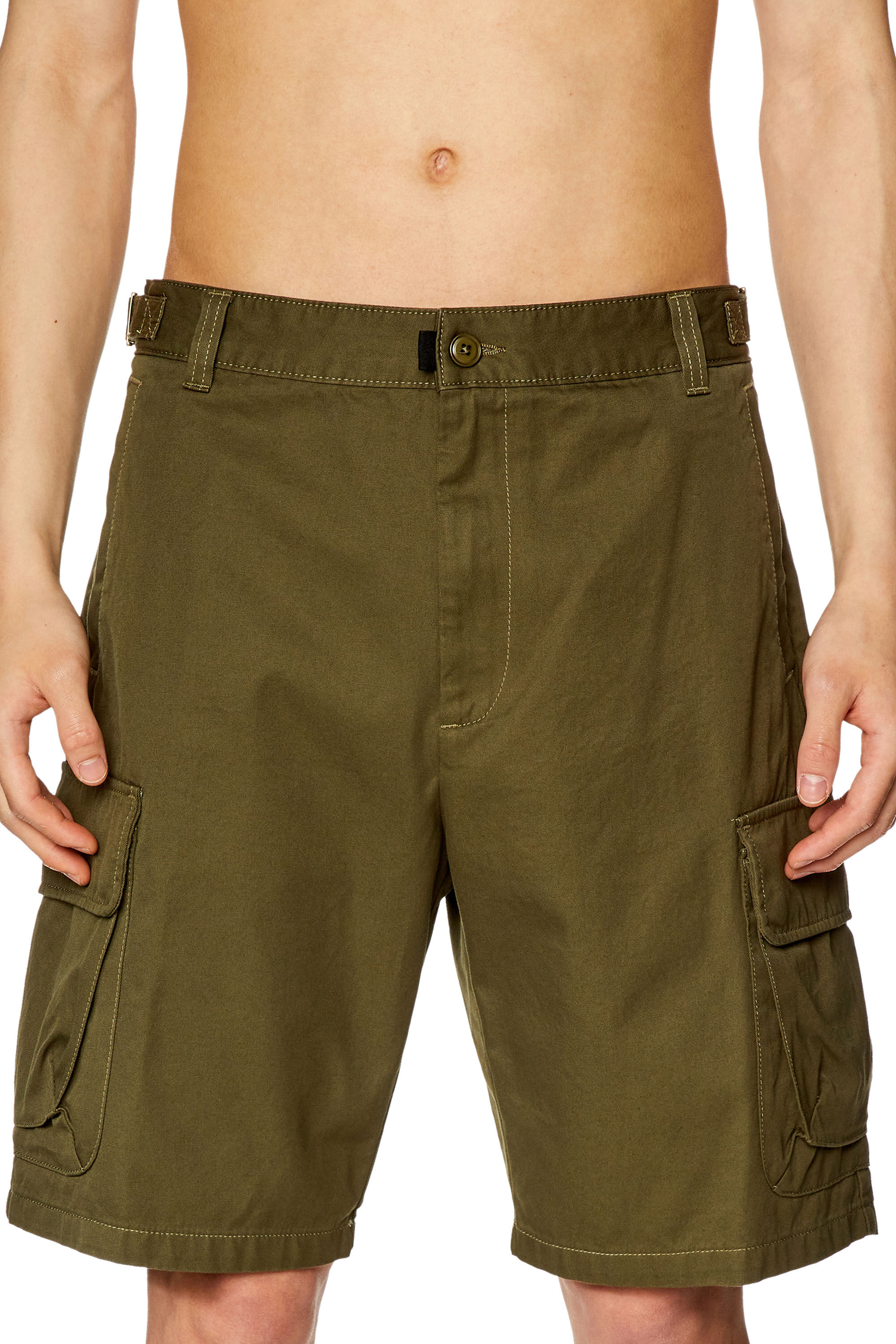 Men s Twill cargo shorts in organic cotton P ARGYM SHORT Diesel
