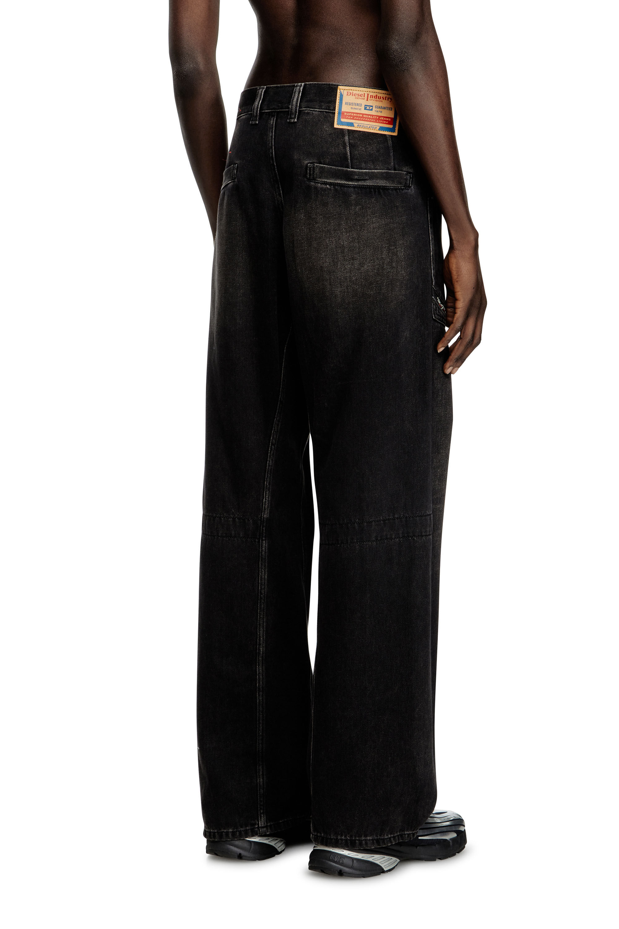 Men's Relaxed Jeans | Black/Dark grey | Diesel D-Zeta