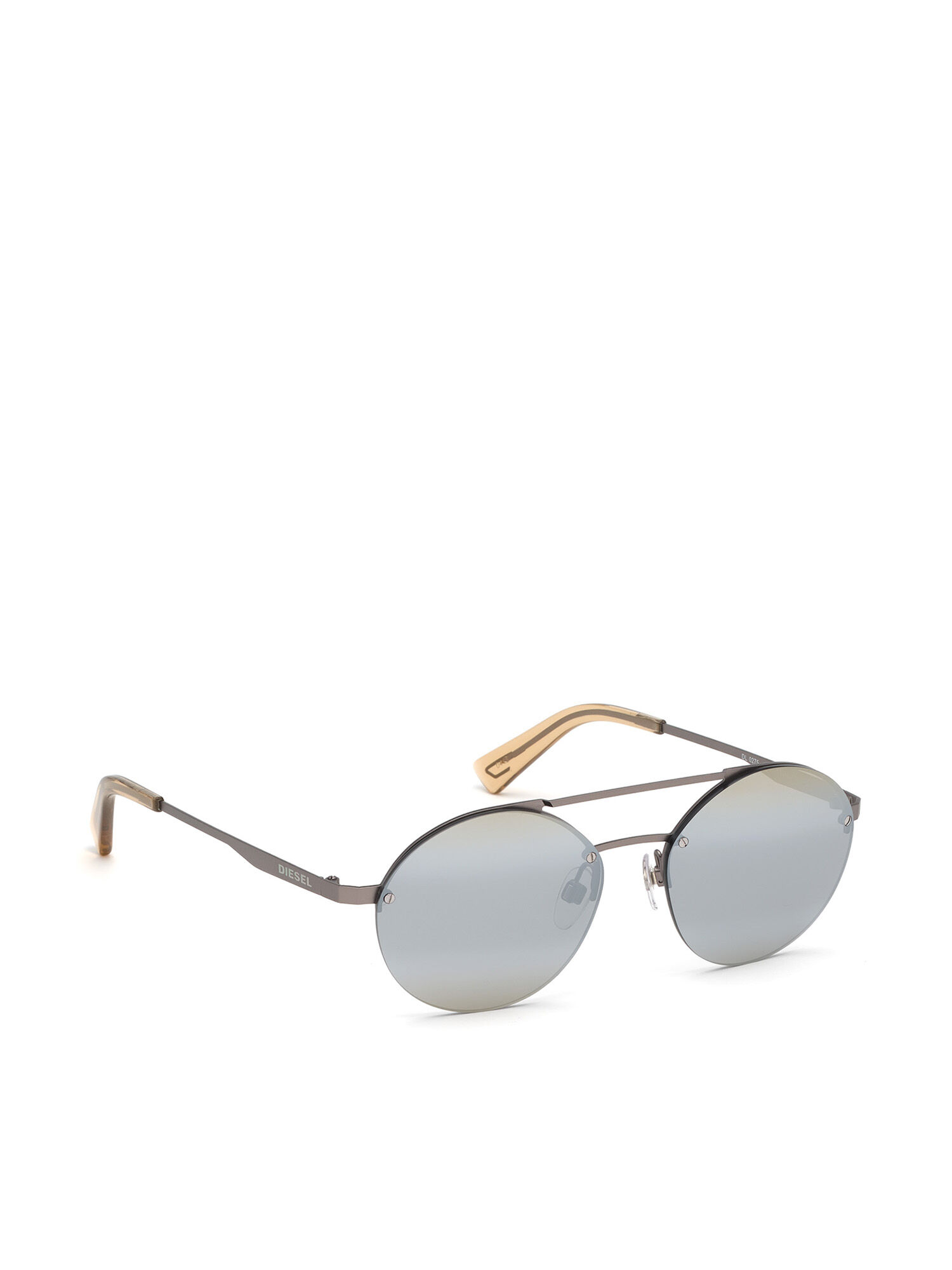 Diesel - DL0275, Unisex's Rounded sunglasses in acetate in Silver - 8