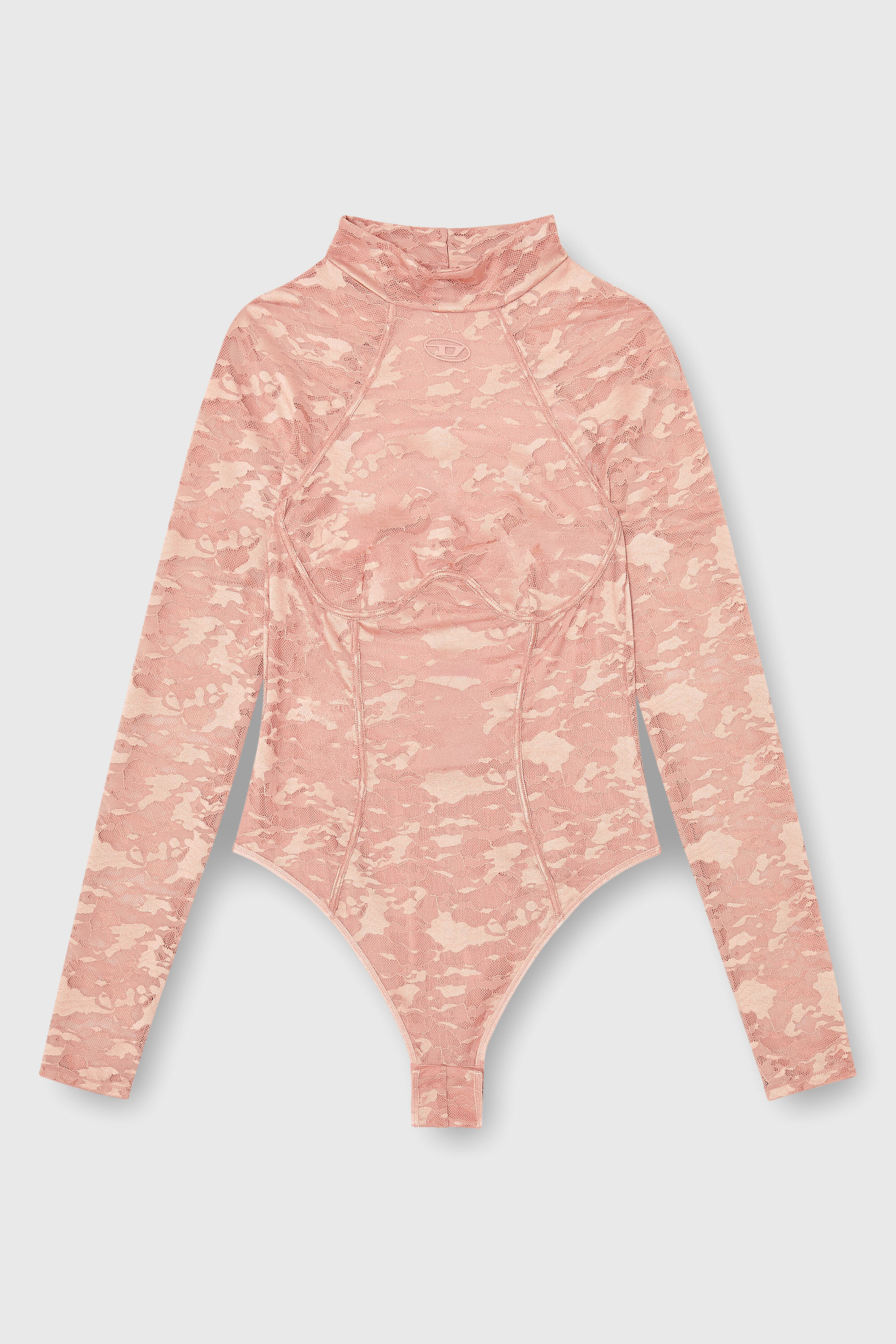 Diesel - VIVIAN-UTLT, Woman's Bodysuit in nylon lace with open back in Nude - 2