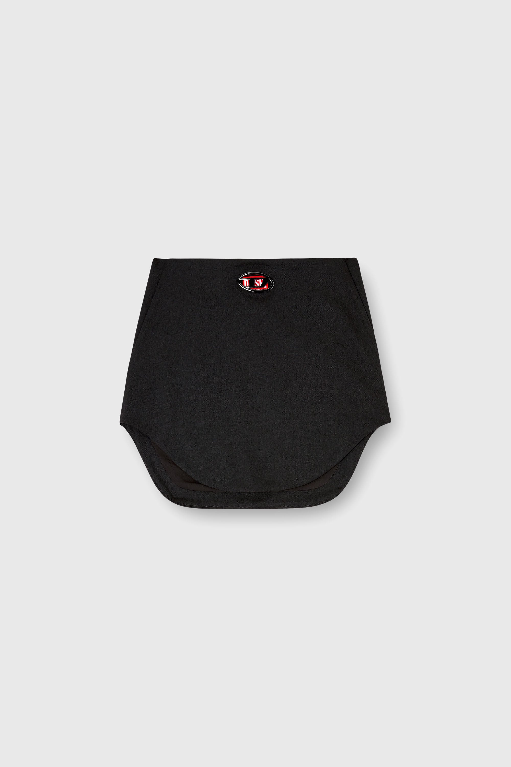 Diesel - O-LIVERY, Woman's Wool-blend miniskirt with Oval D plaque in Black - 2