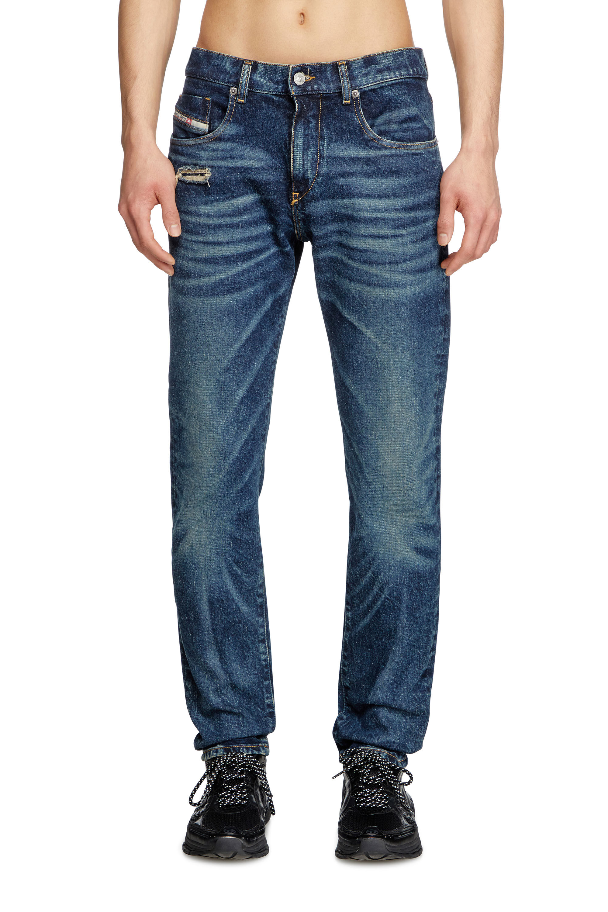 Diesel - Man's Slim Jeans 2019 D-Strukt 007Y3, Dark Blue - 3