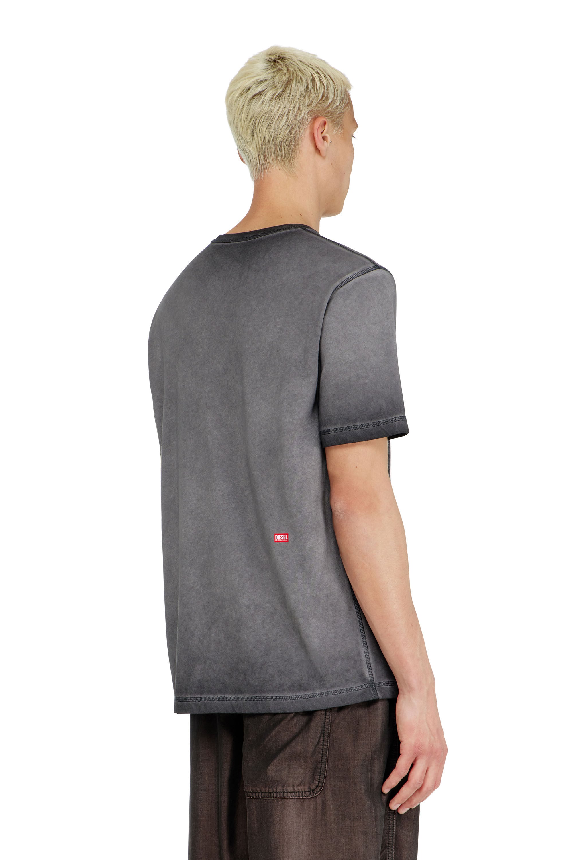 Men's Jersey T-shirt with embossed graphic | Grey | Diesel GB