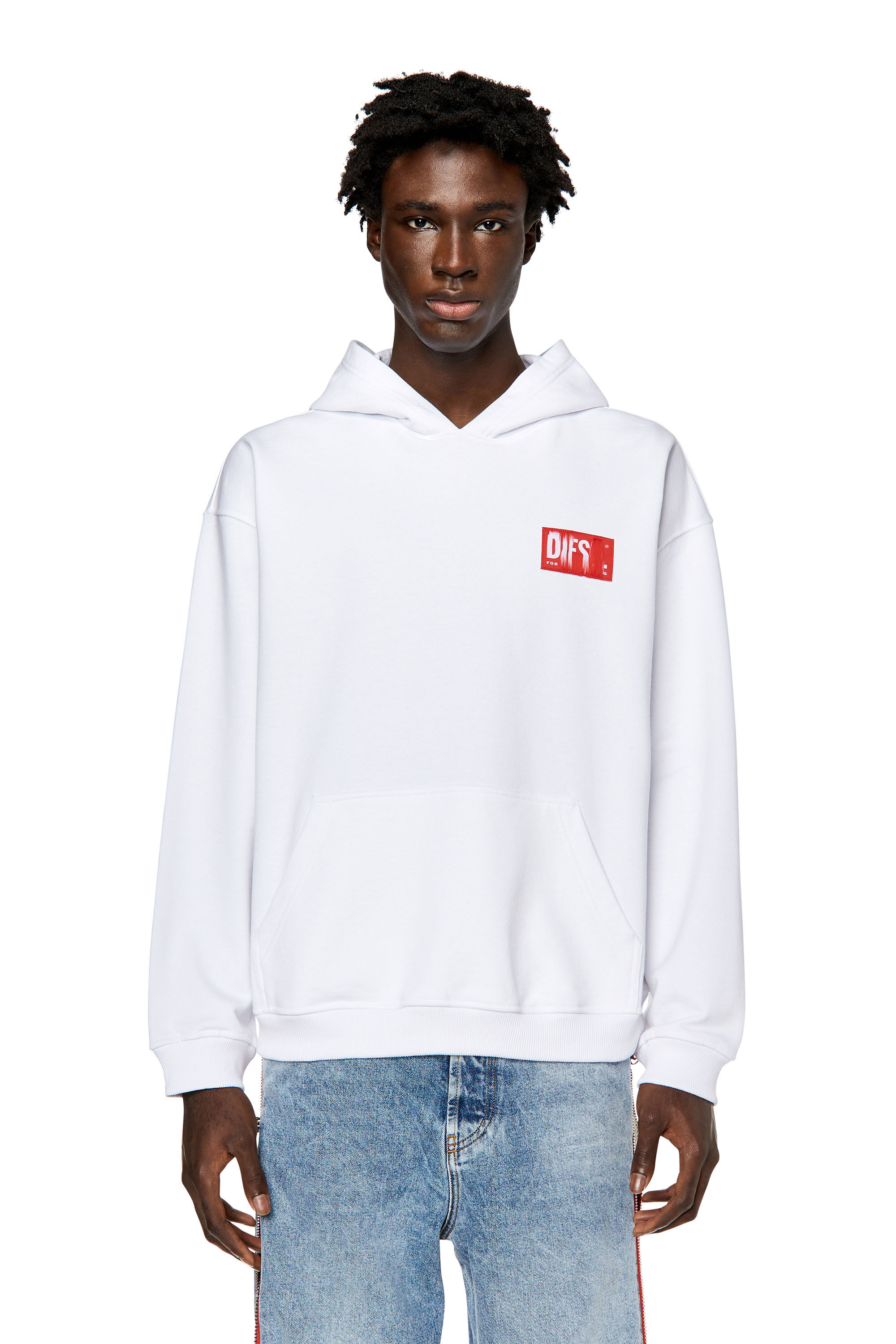 Diesel hoodie white outlet