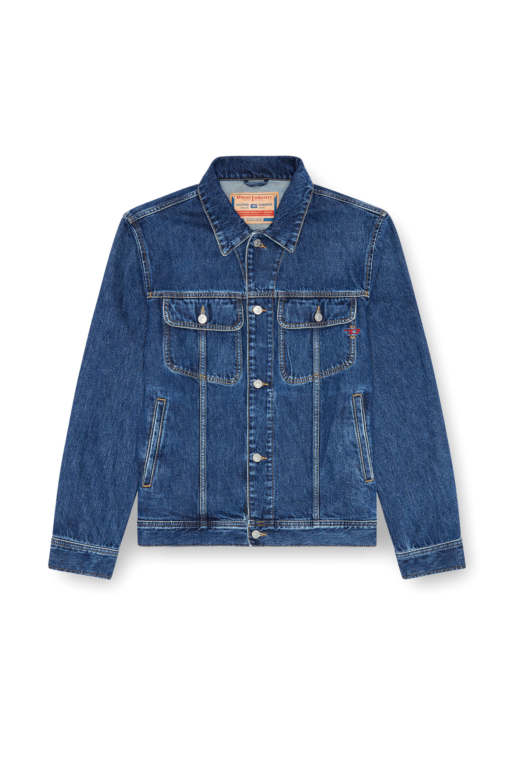Men's Regular-fit trucker jacket | Blue | Diesel
