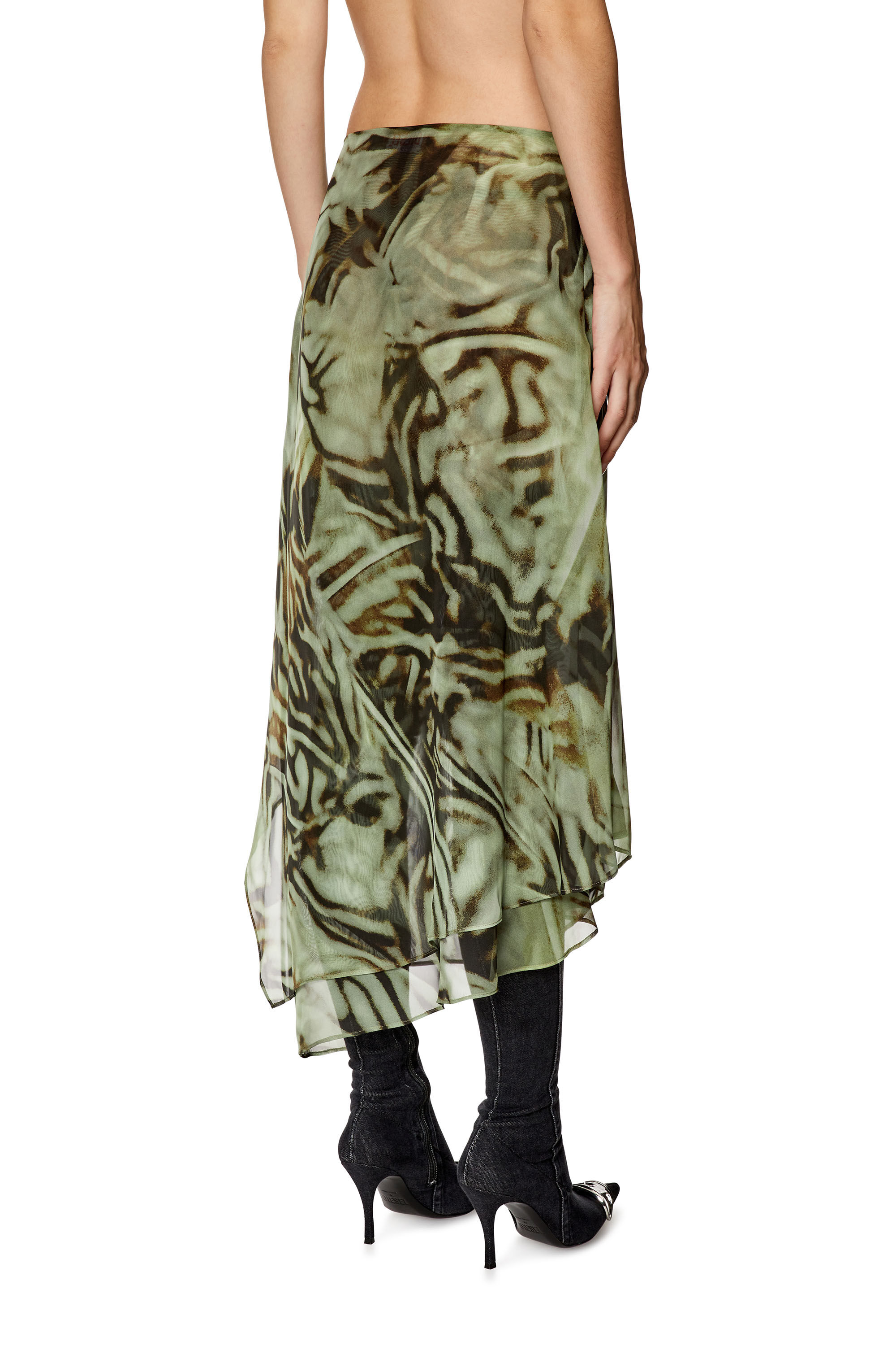 Camouflage silk cheap skirt
