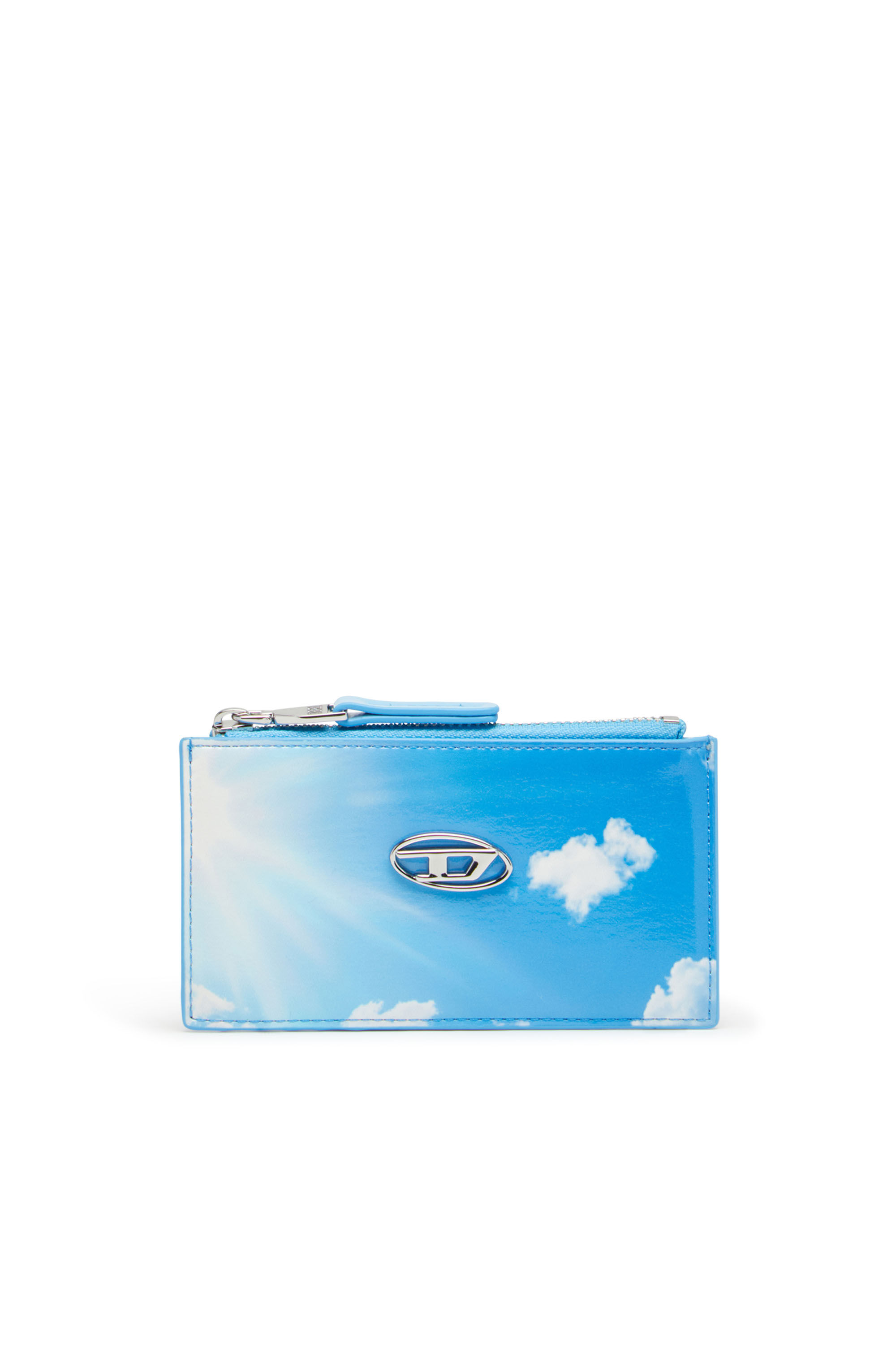 Women's Card holder in printed glossy PU | Blue | Diesel