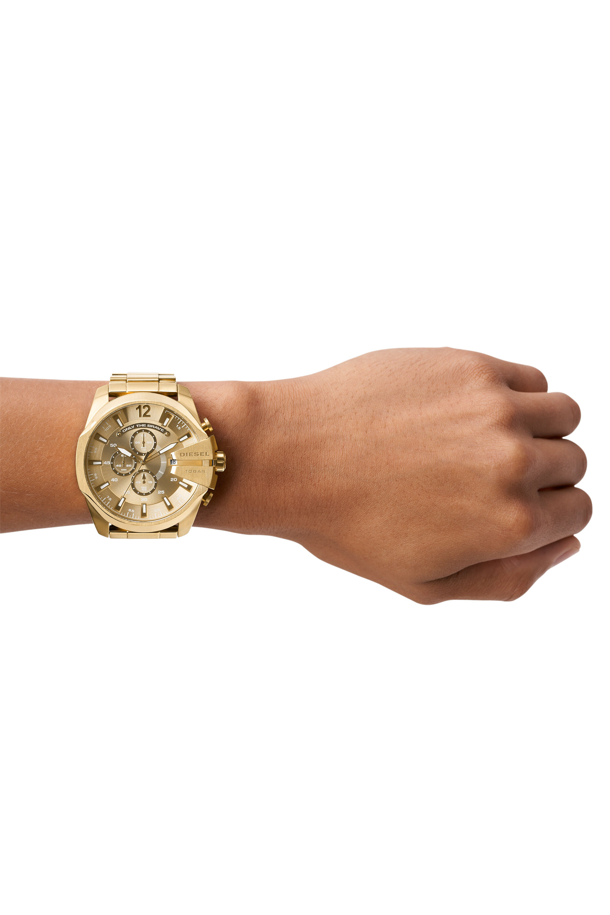 all gold diesel watch