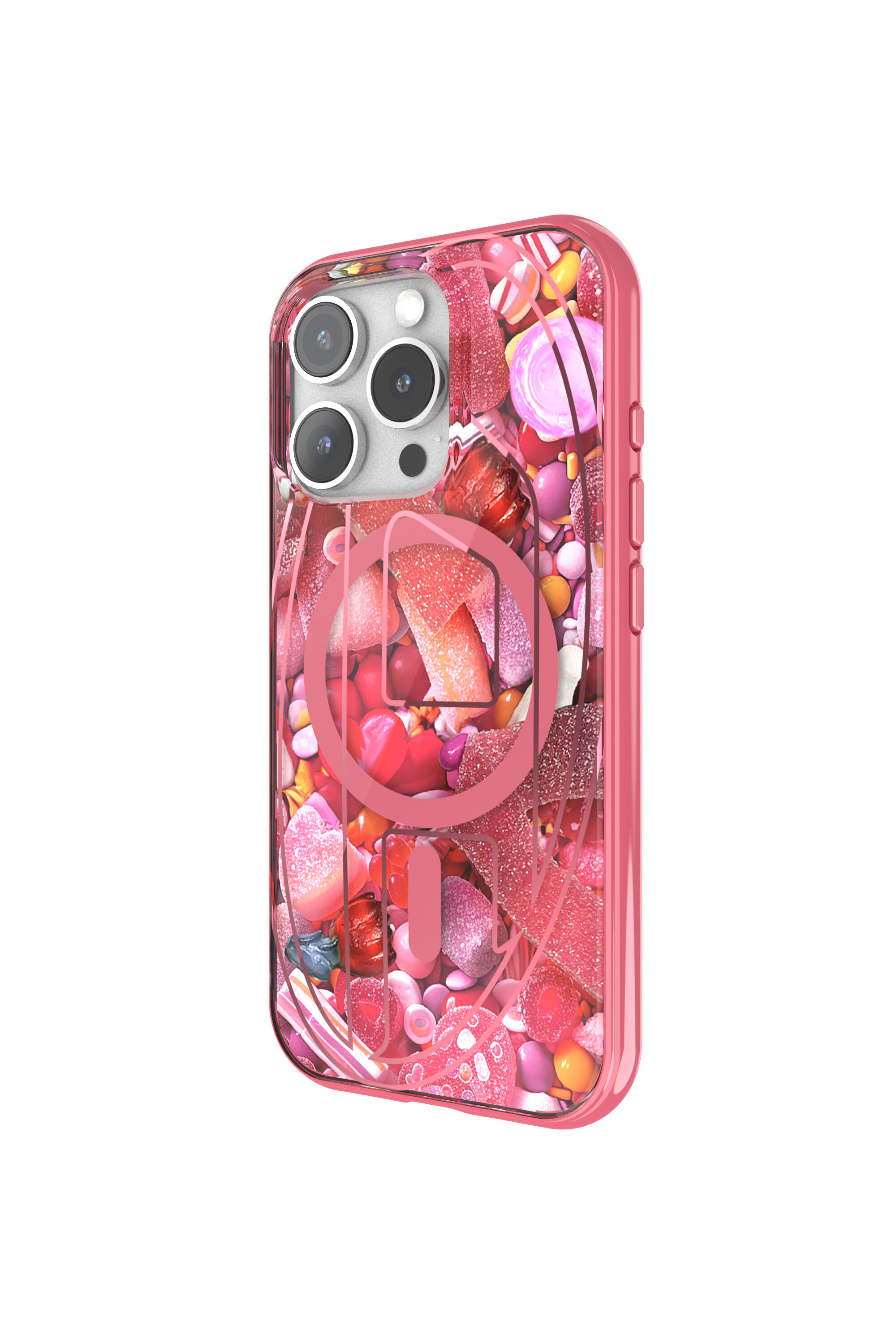 Women's Oval D Case with Magsafe iPhone 16 Pro | Pink | Diesel