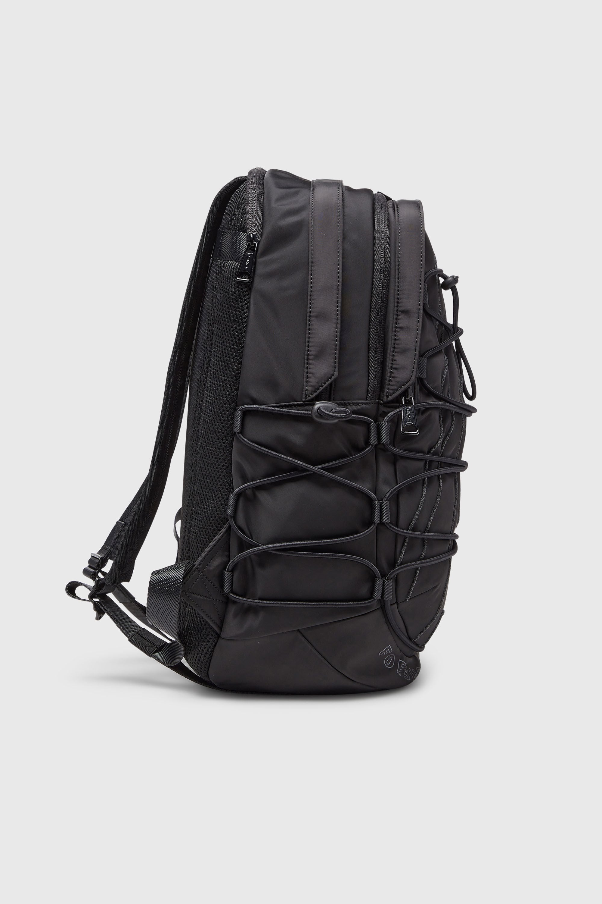 Diesel - TECH-D BACKPACK X, Unisex's Tech-D - Backpack with bungee cords and reflective details in Black - 4