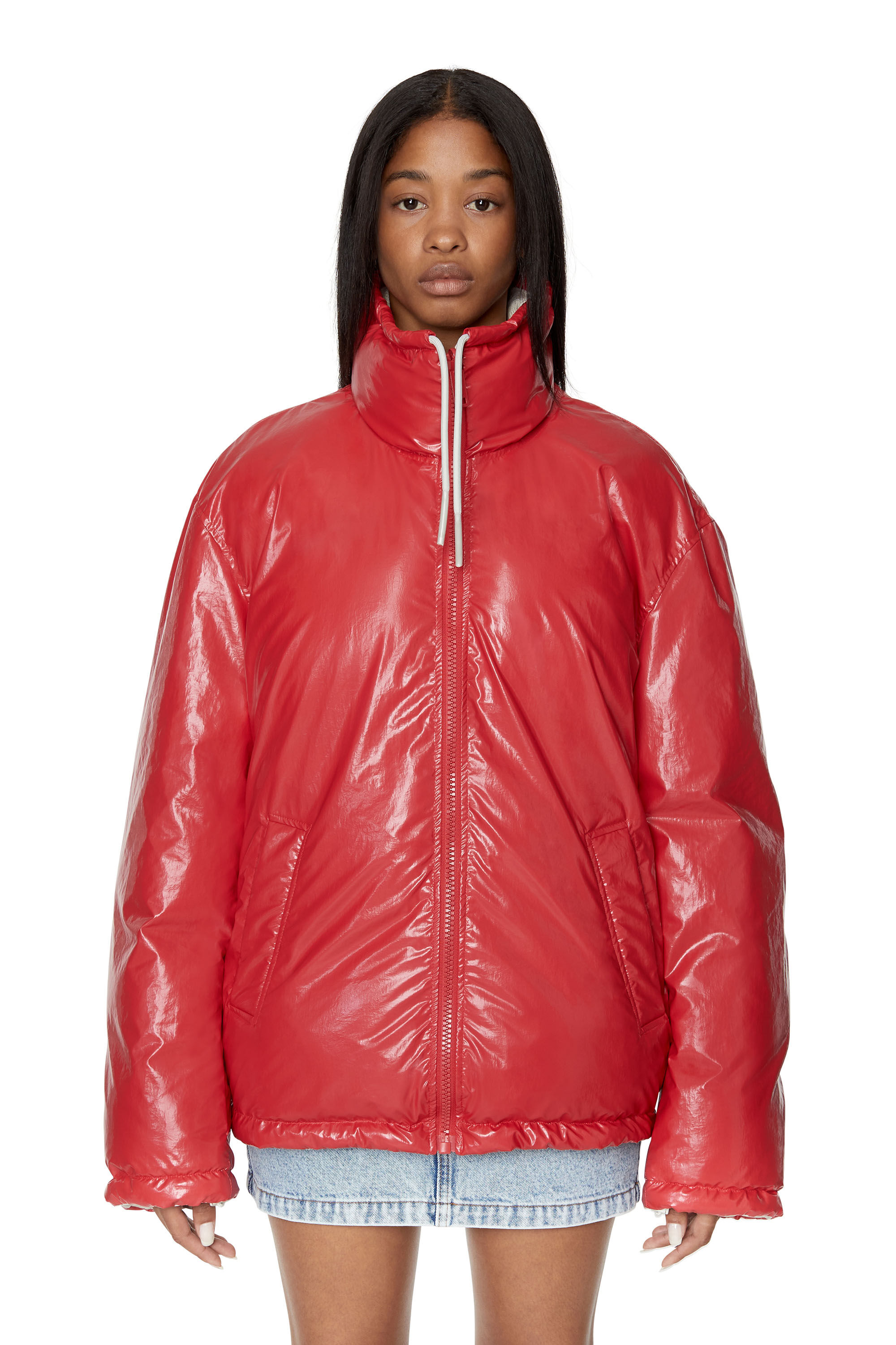 W JUPITER Unisex Oversized reversible logo puffer jacket Diesel