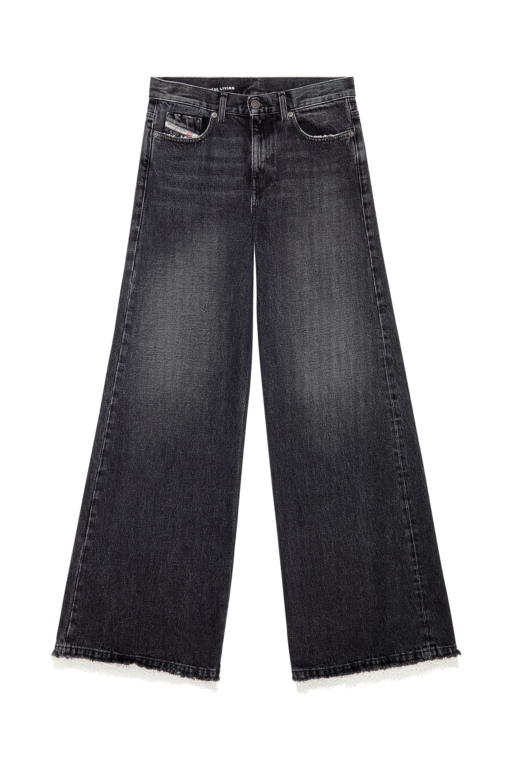 Women's Bootcut and Flare Jeans | Black/Dark grey | Diesel 1978 D-Akemi
