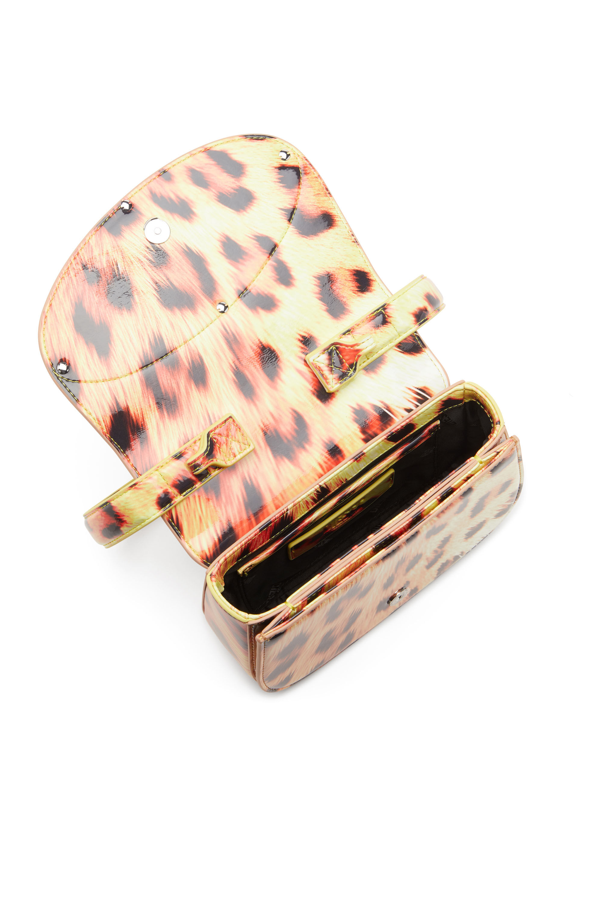 Women s 1DR Iconic shoulder bag with graphic Yellow Diesel