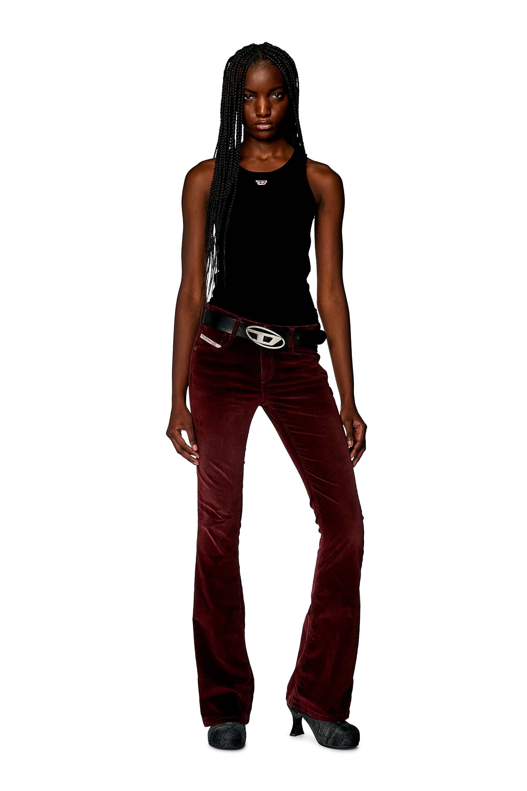 Bootcut velvet pants sales