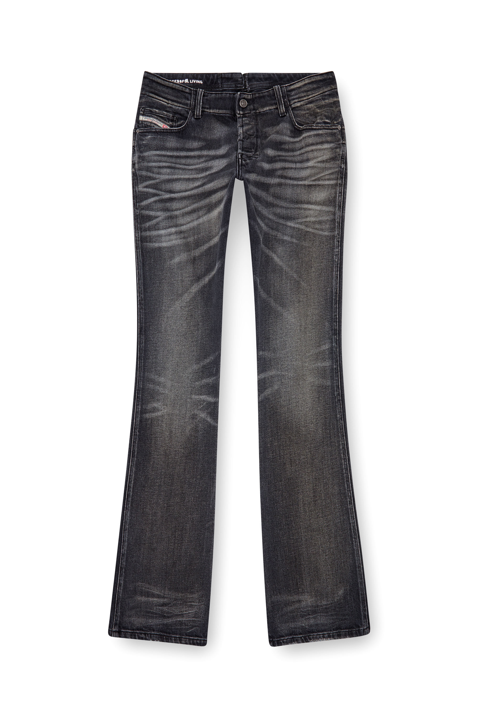 Men s Bootcut Jeans Black Dark grey Diesel D Backler