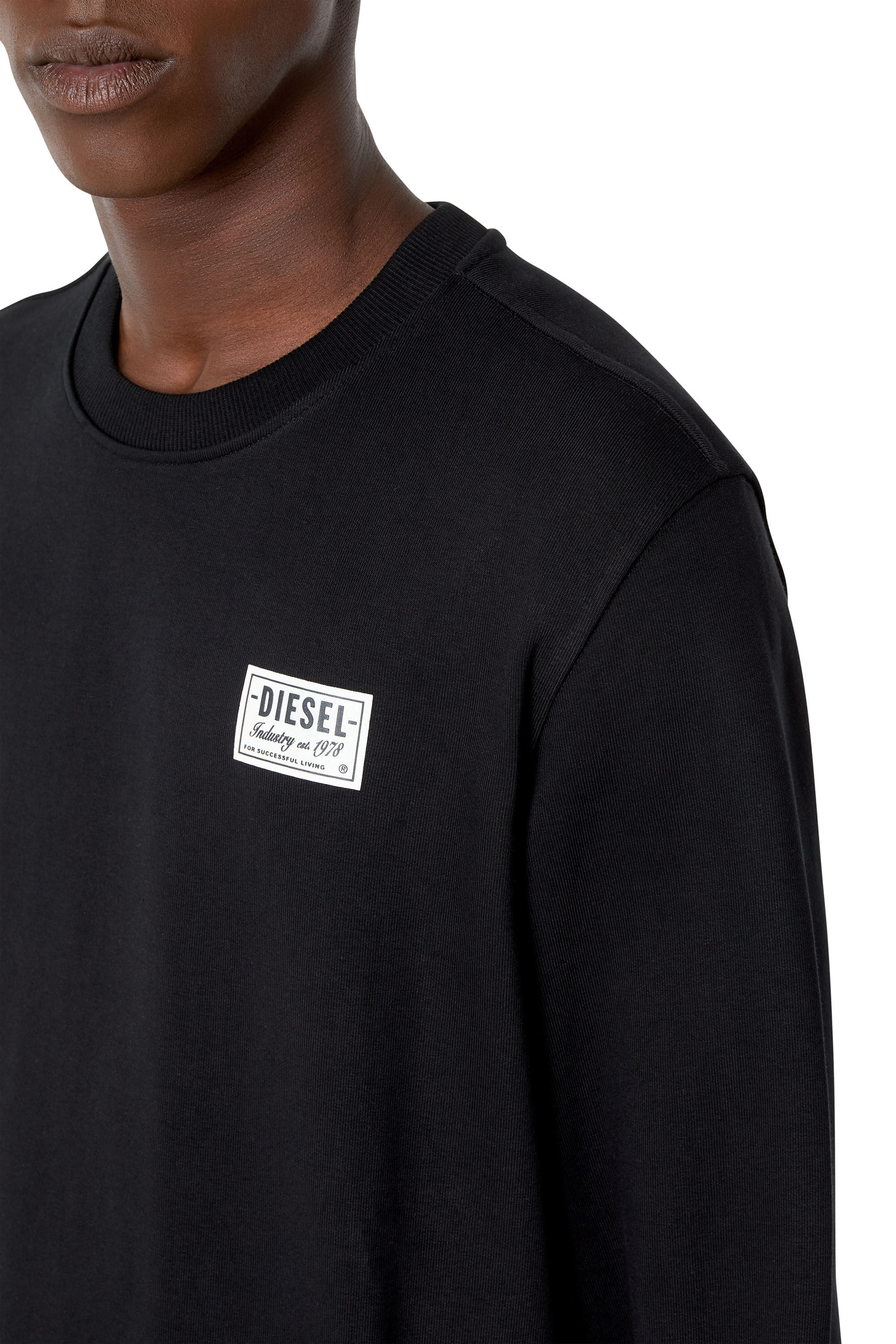 Men's Sweatshirt with vintage logo | Black | Diesel