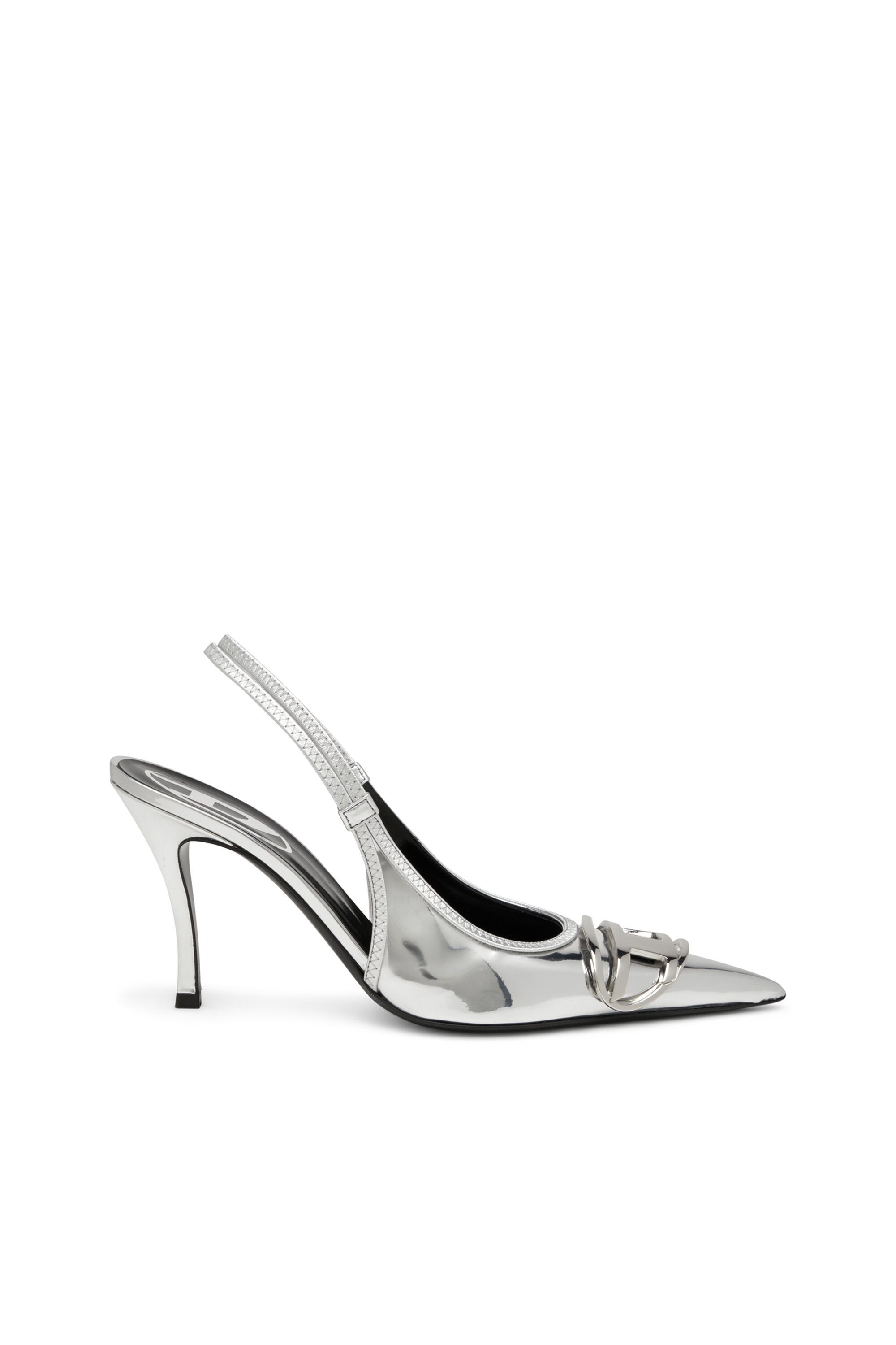 Women's D-Venus-Slingback pumps with mirror finish | Silver | Diesel