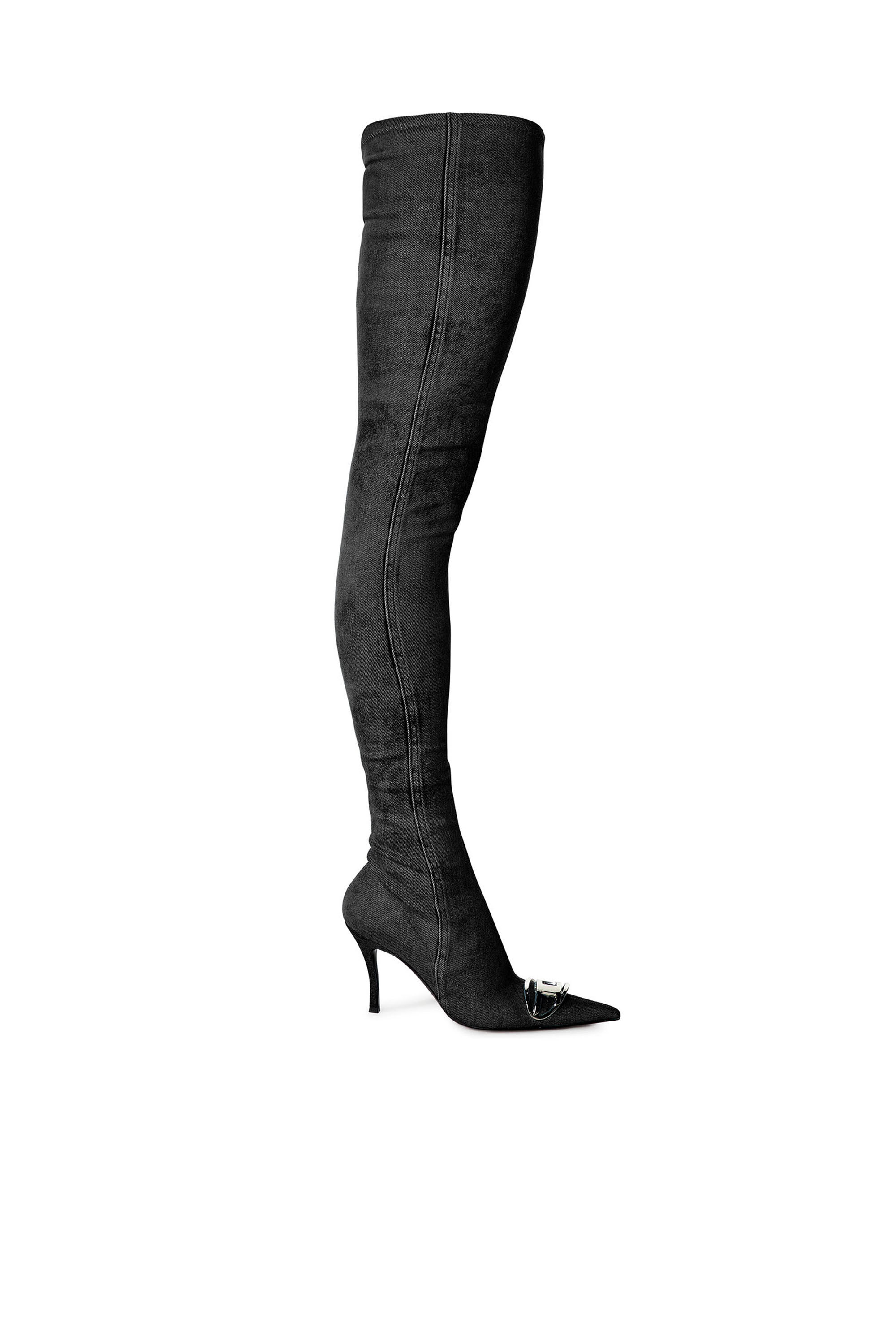 Over the knee denim boots new arrivals