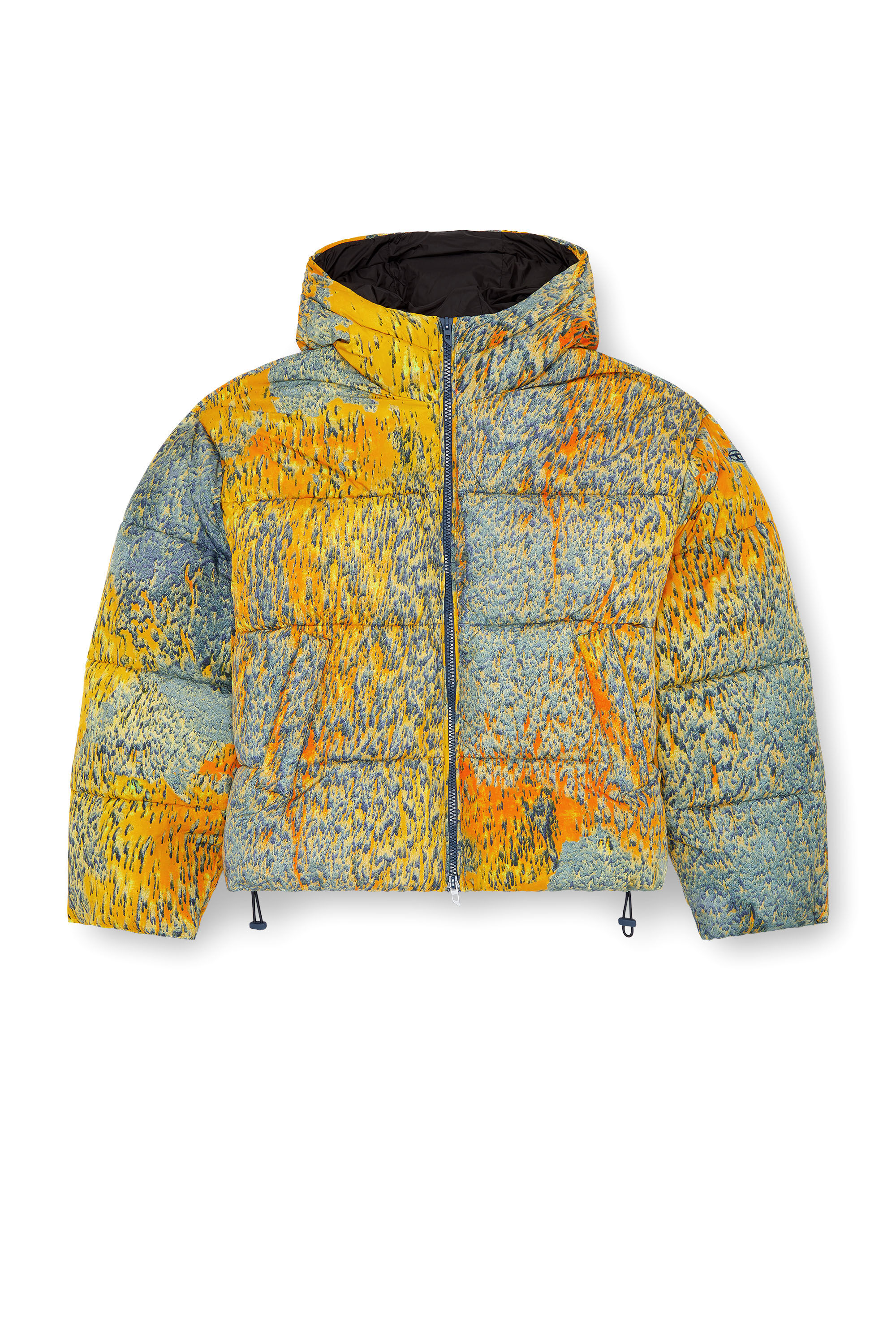 Men's Puffer jacket with acid rain effect | Multicolor | Diesel Men's Puffer jacket with acid rain effect | Multicolor | Diesel