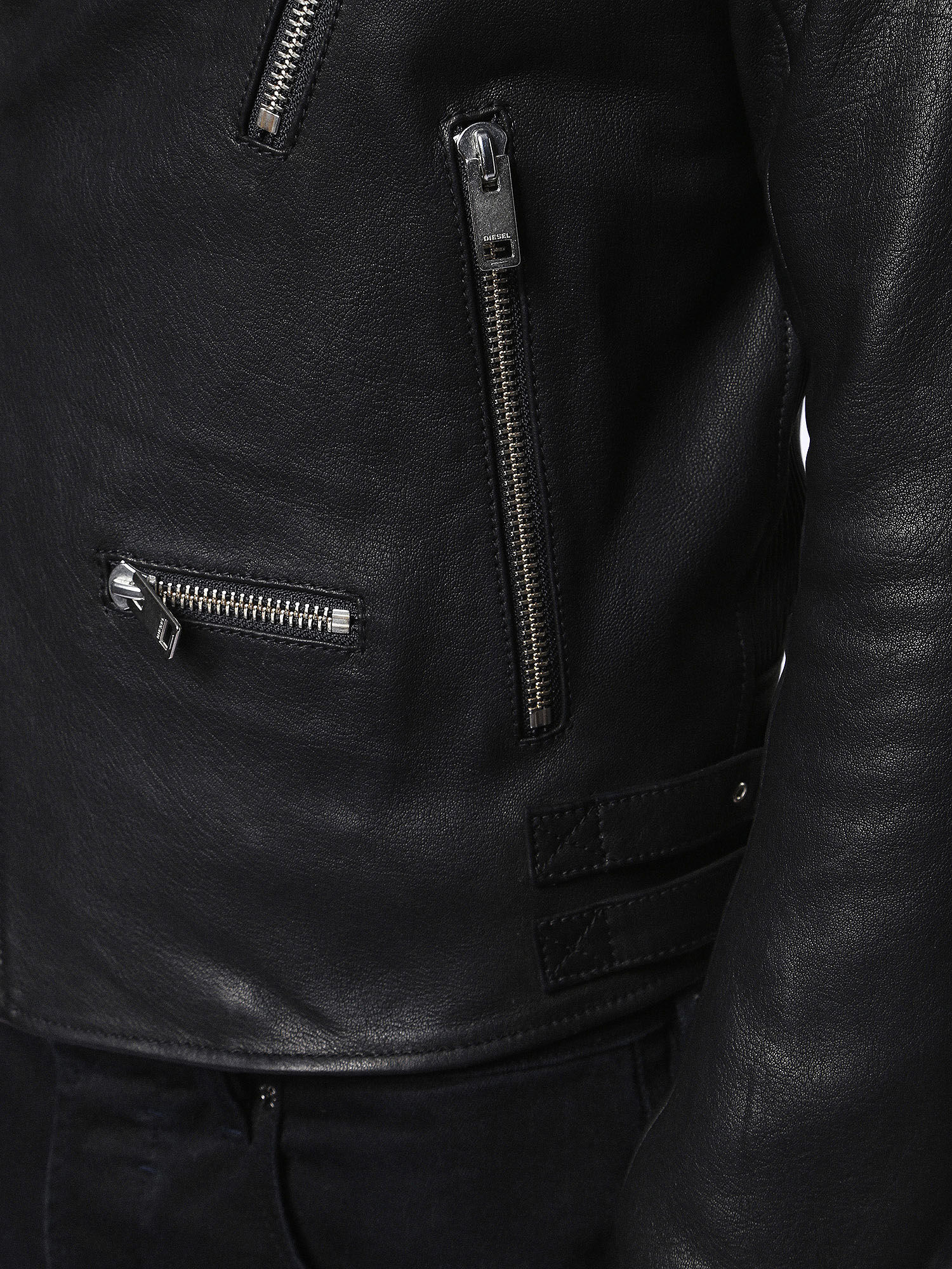 00SIYP0IAIV Leather jackets Man L-GIBSON-1 by Diesel Black 00SIYP0IAIV Leather jackets Man L-GIBSON-1 by Diesel Black
