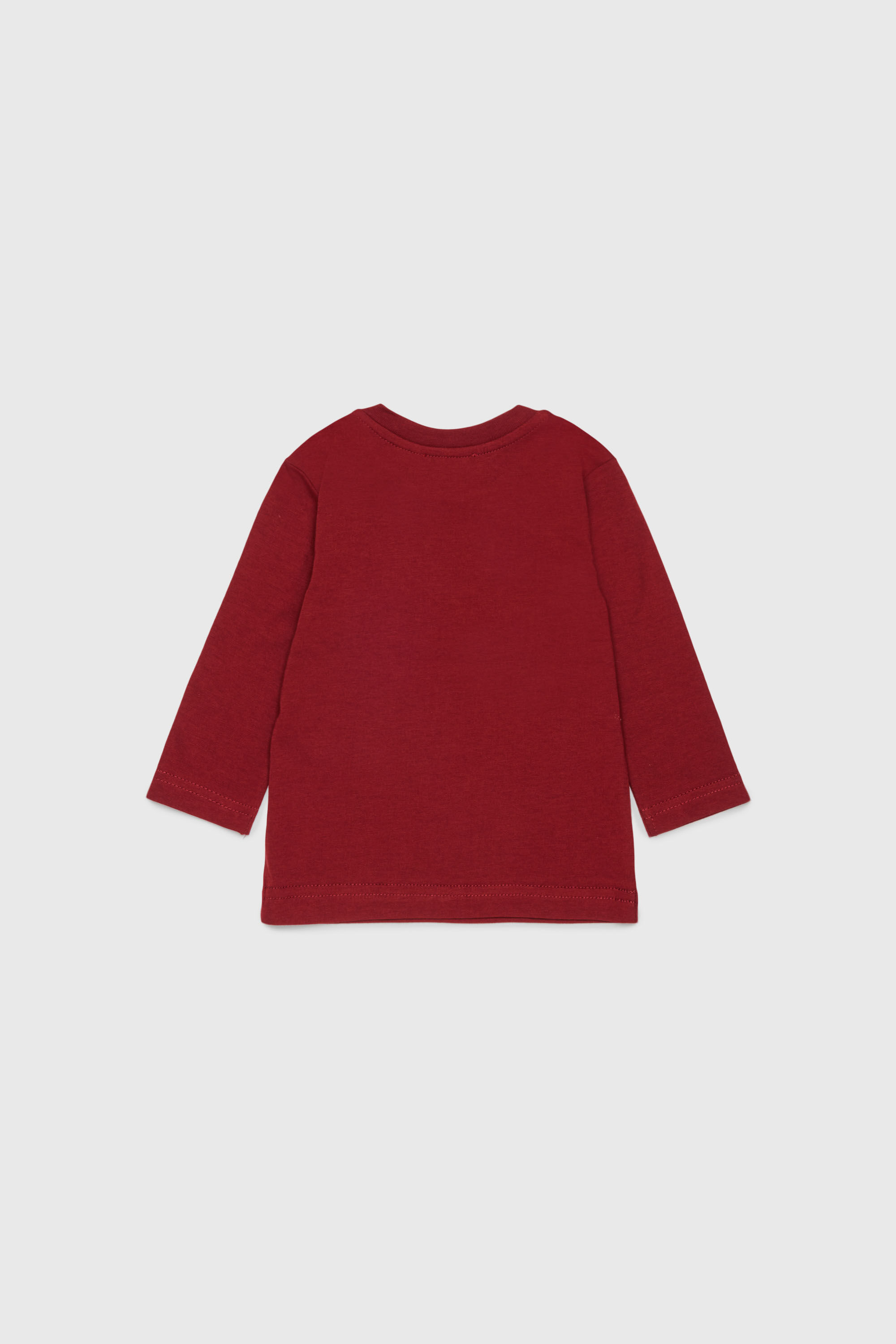 Diesel - TLODIMB, Man's Long-sleeve T-shirt with Diesel Industry print in Red - 2