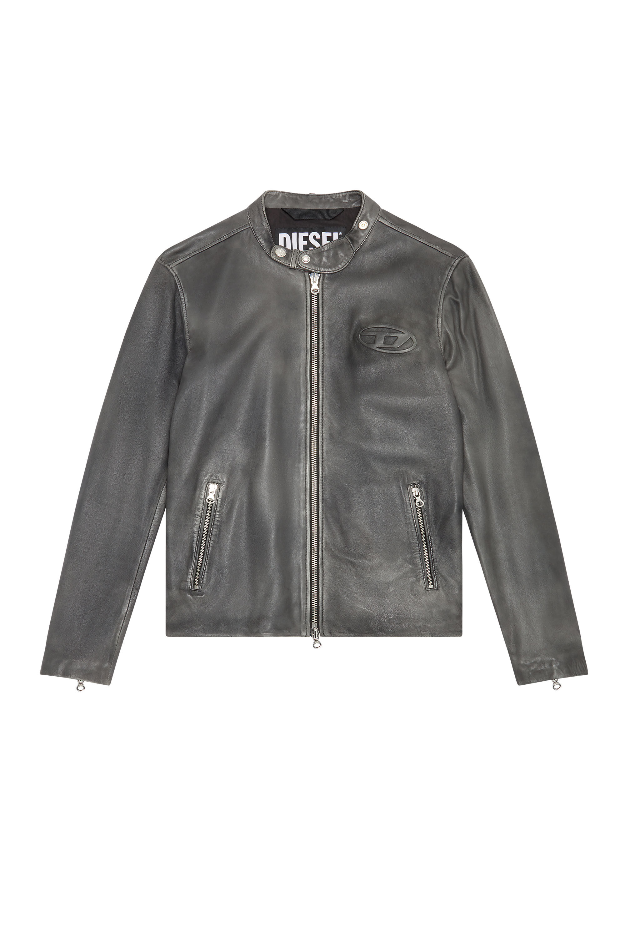 Black metal leather on sale jacket