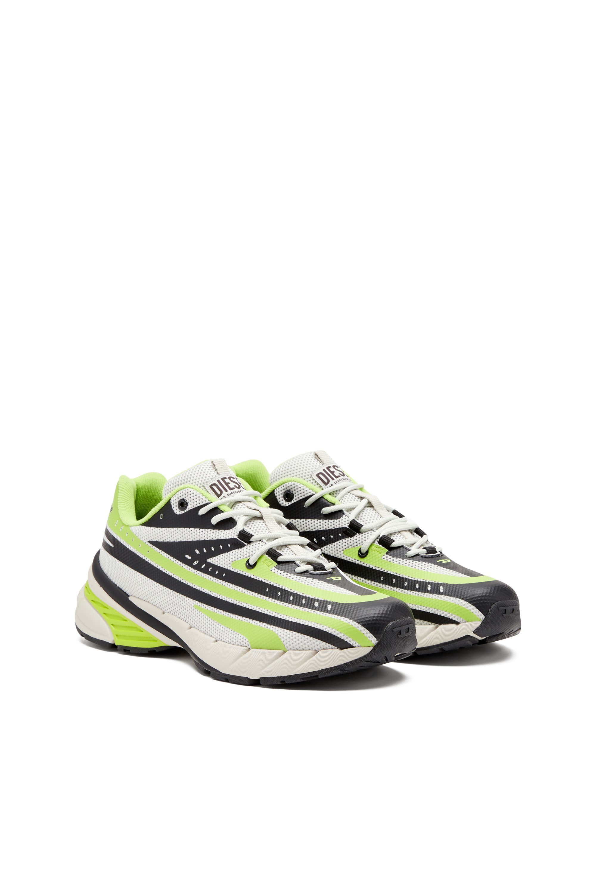 Men s D Airspeed Low Striped sneakers in coated mesh Multicolor Diesel