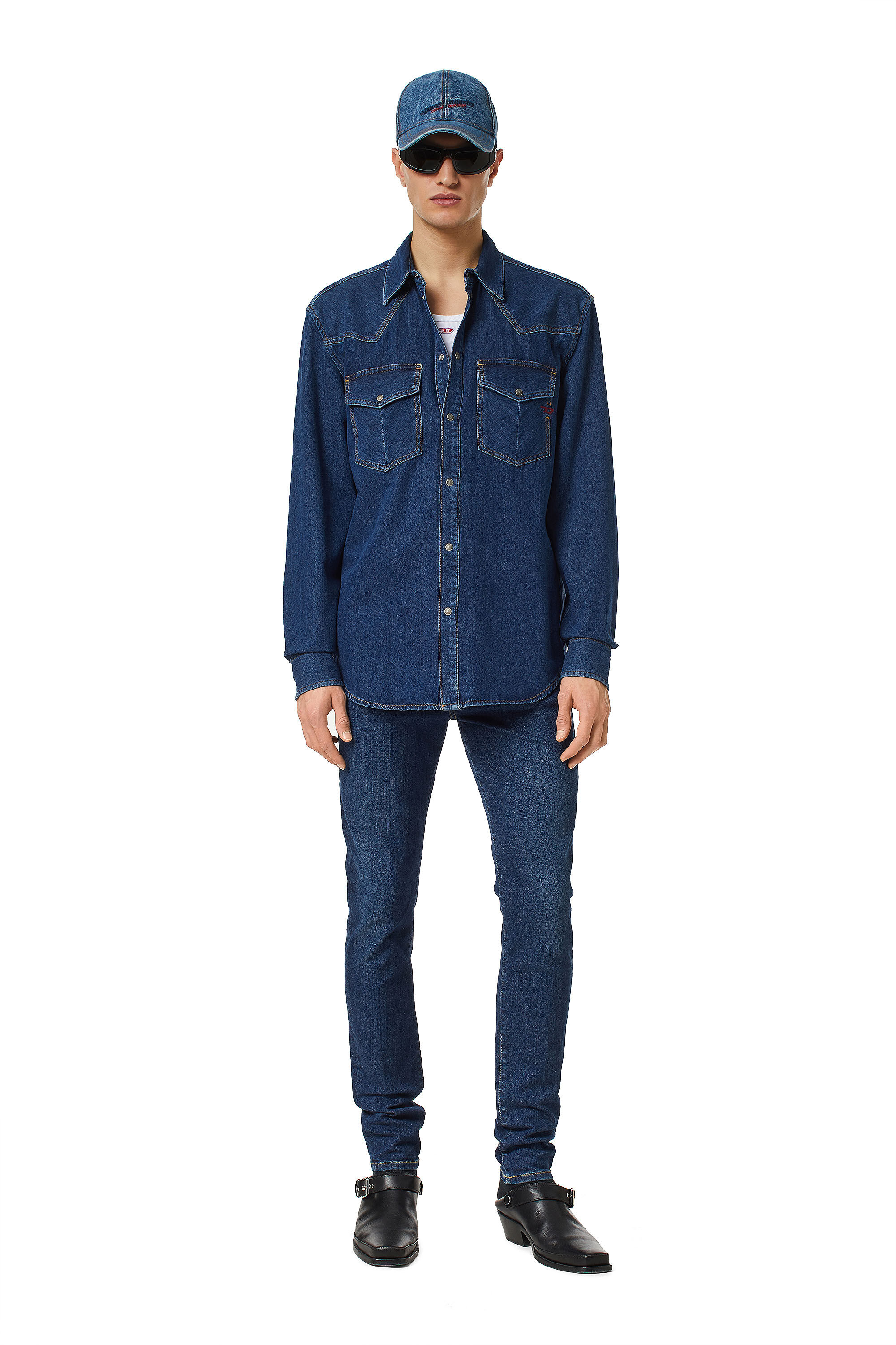 Calvin klein western denim shirt 2025