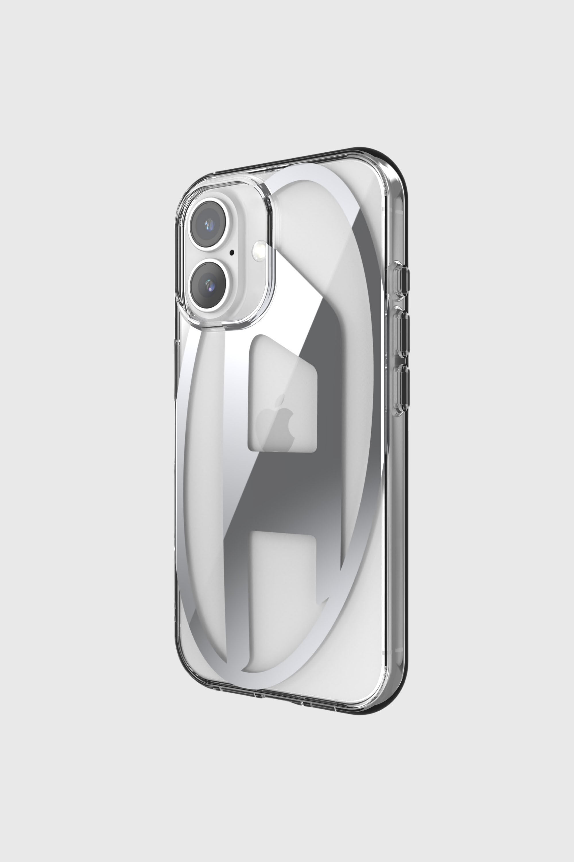 Diesel - 60139 AOP CASE, Unisex's Oval D Mirror Case for iP 16 in Silver - 3