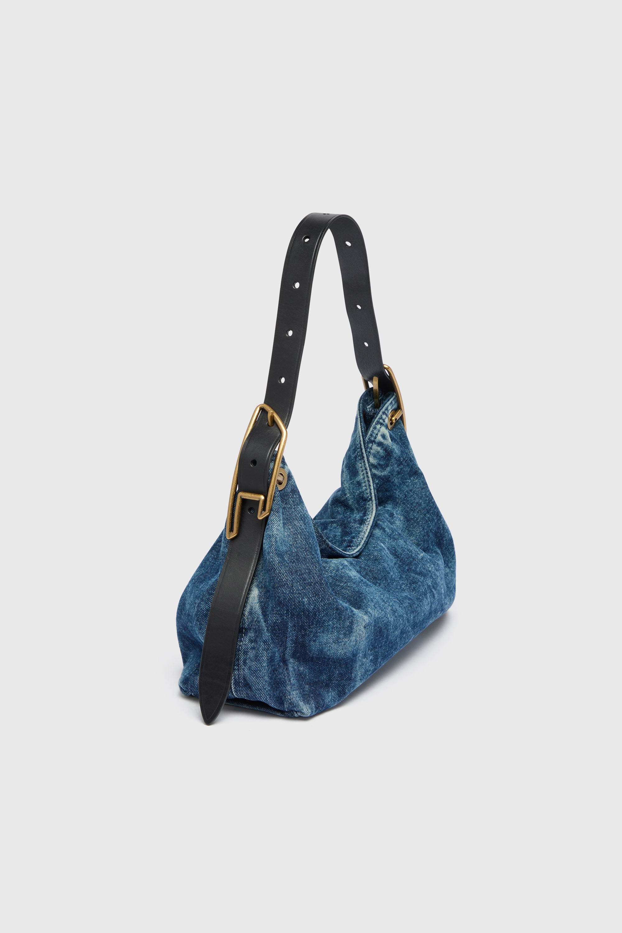 Diesel - D-LINE HOBO S, Woman's D-Line-Denim shoulder bag in Medium blue - 7