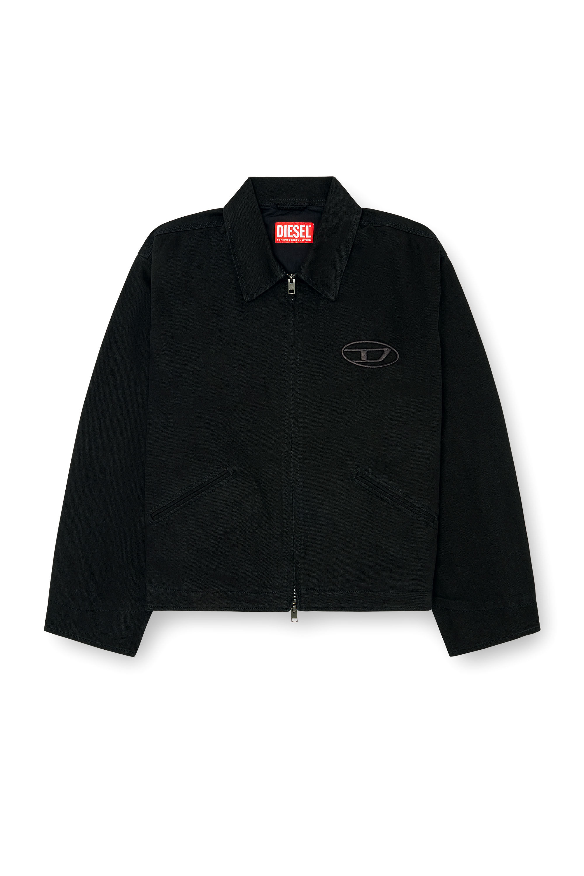 Black denim work jacket hotsell