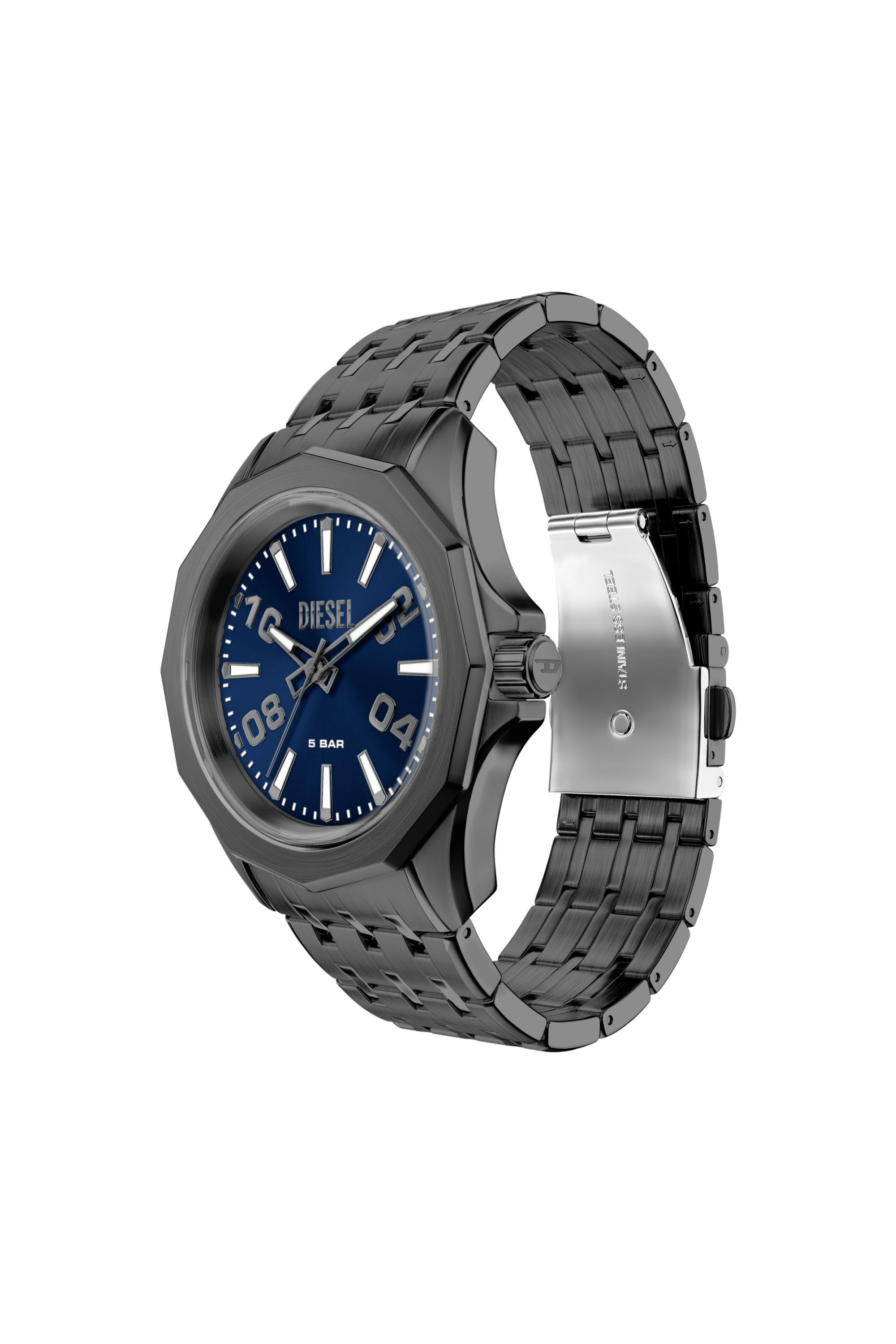 Diesel - DZ2238 WATCH, Man's Stinger gunmetal stainless steel watch in Dark grey - 4