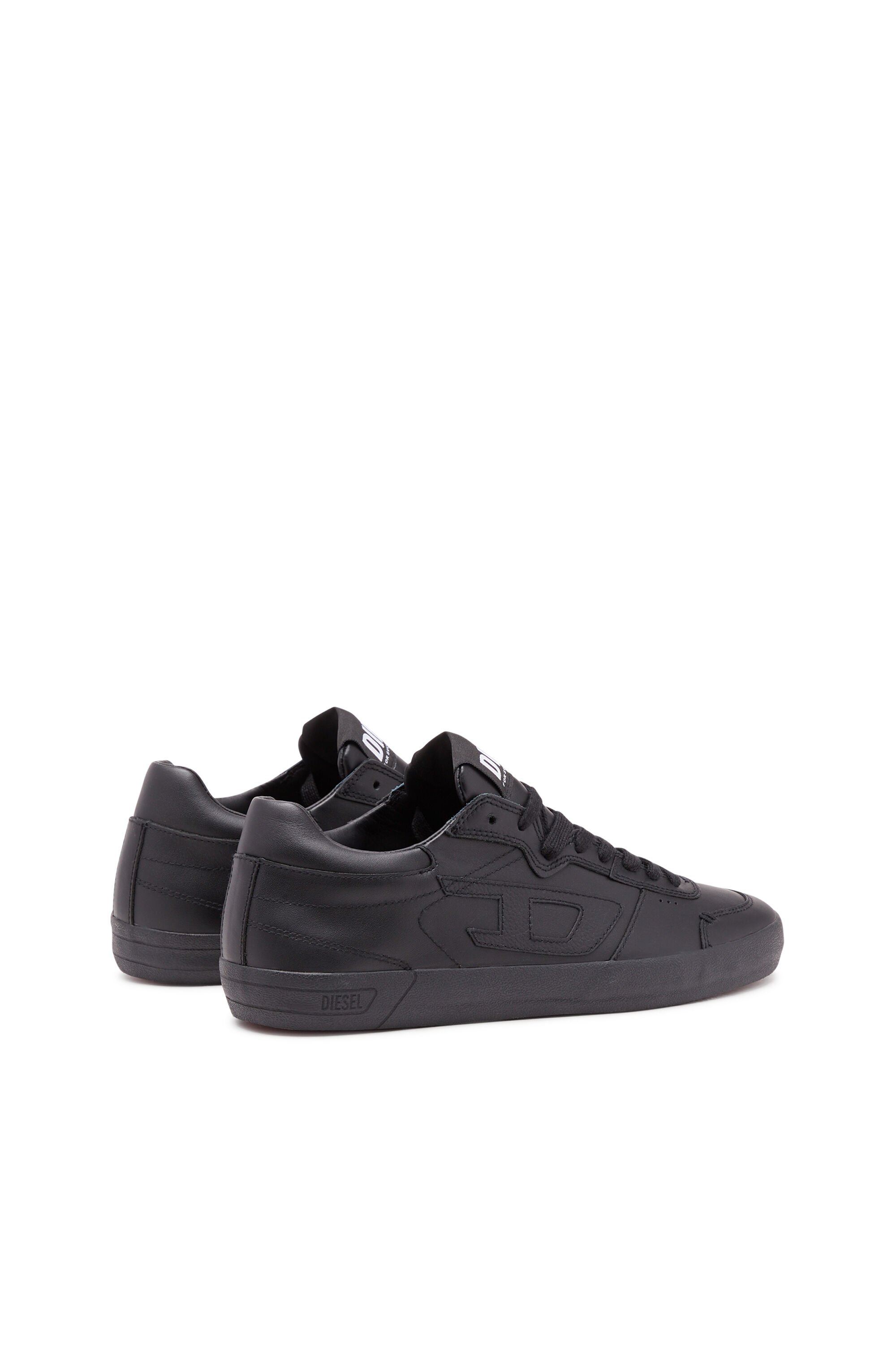 Men s S Leroji Low Low top leather sneakers with D branding Black Diesel