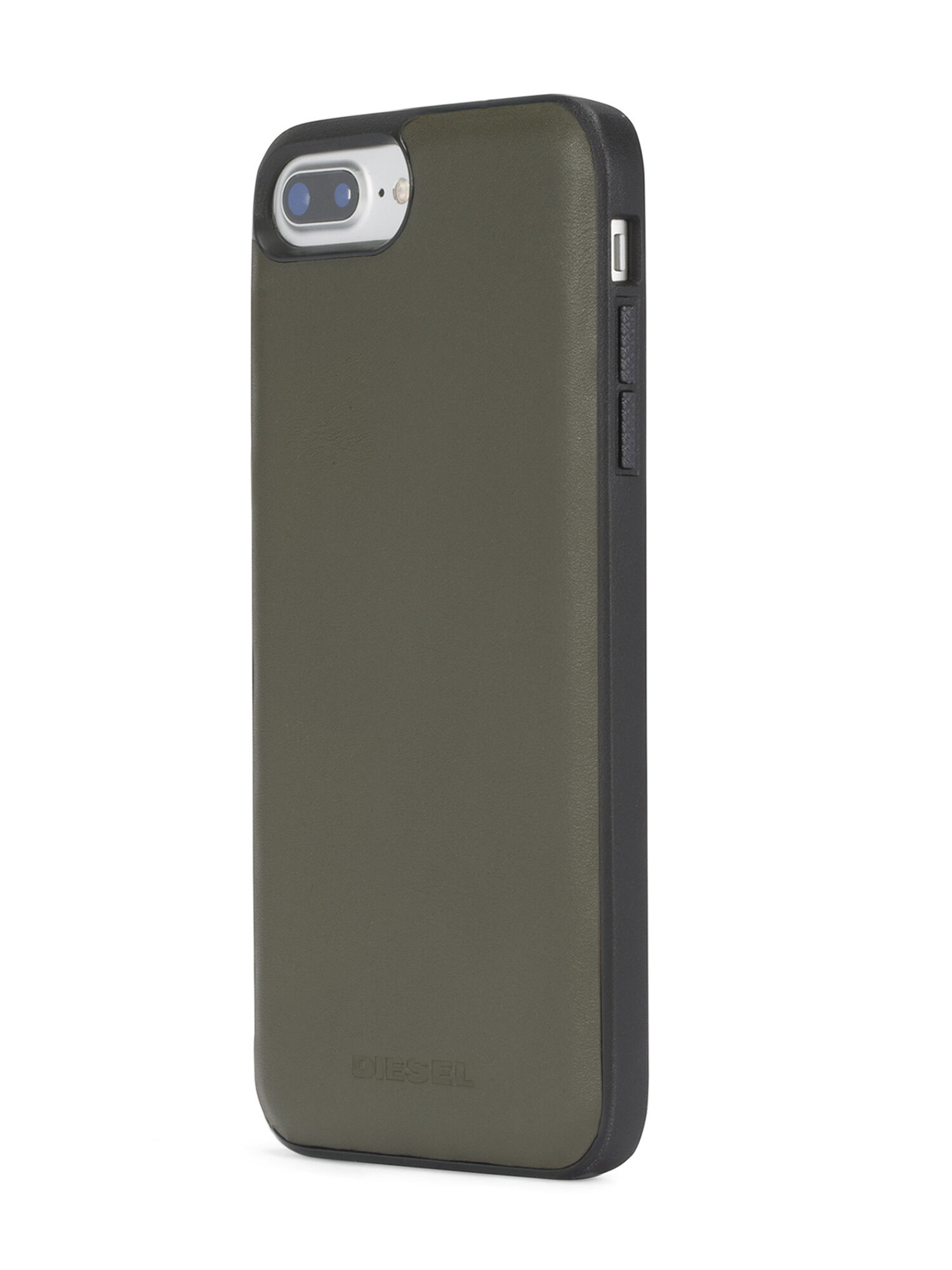 Diesel - OLIVE GREEN LEATHER IPHONE X CASE, Unisex's Olive green leather case, iPhone X in Olive Green - 6