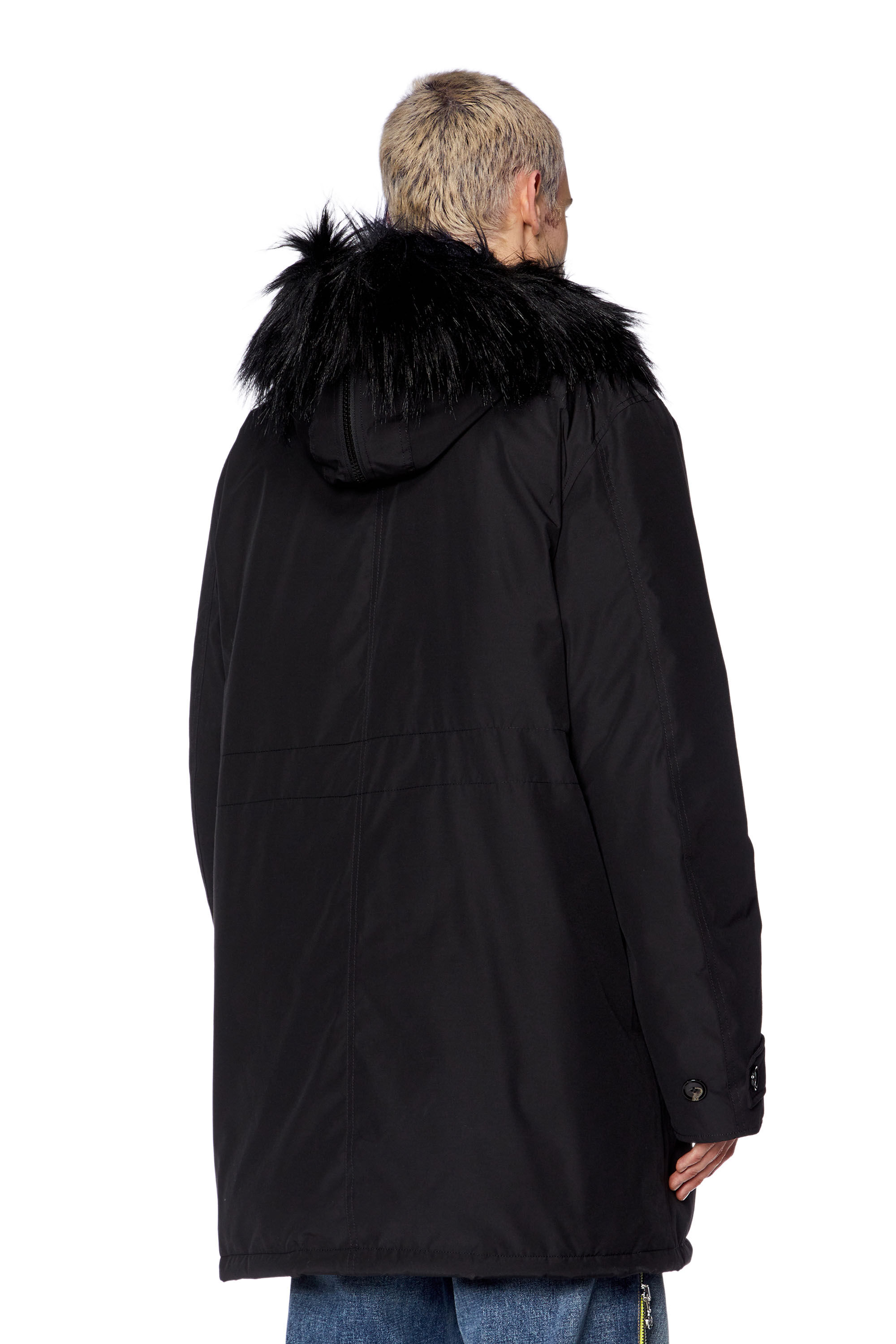 Men s Padded parka with fluffy trim at hood W JORGY Diesel