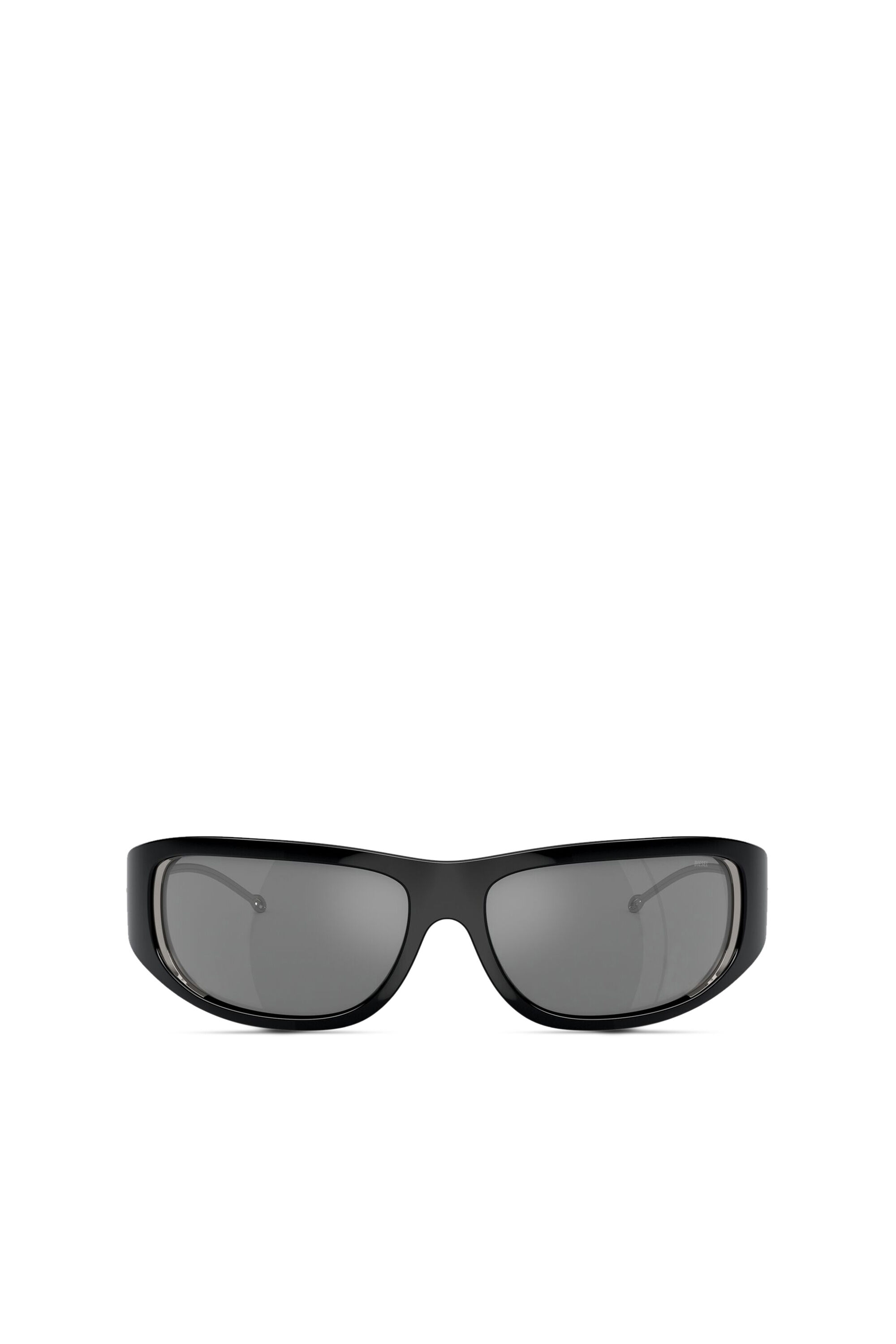 Women s Wraparound style sunglasses Black Diesel