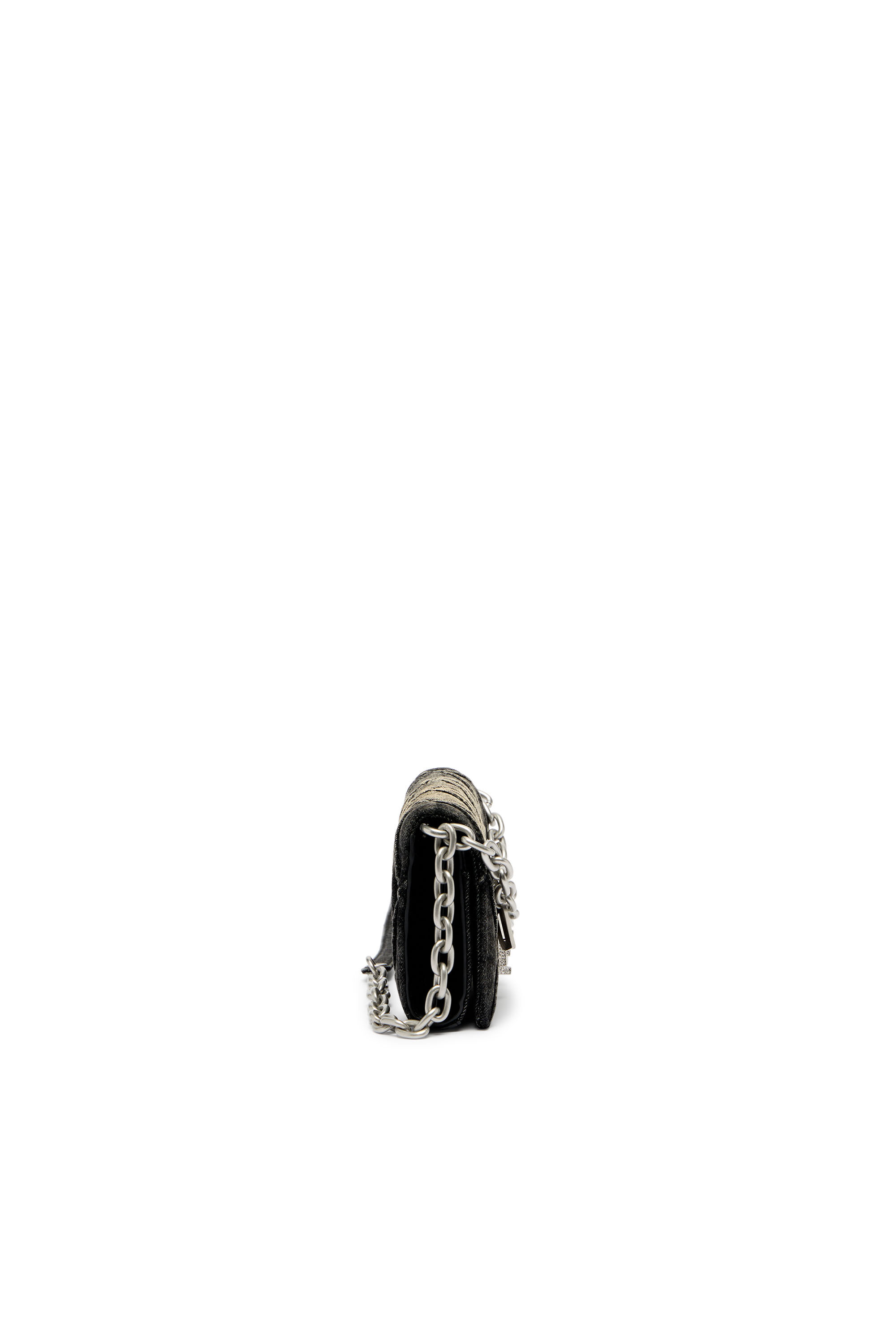 Women's Wallet purse in argyle quilted denim | Black | Diesel