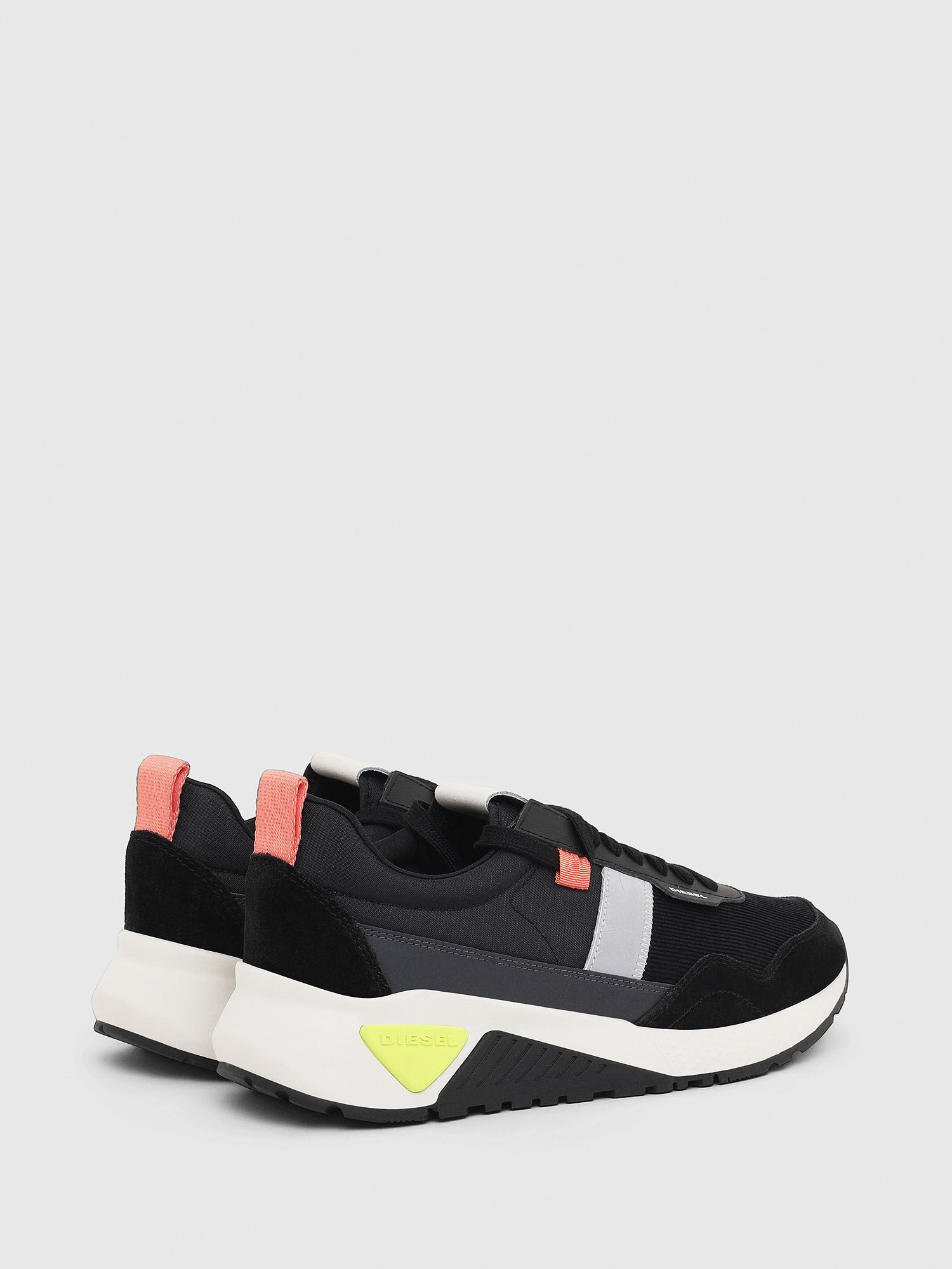 Diesel - S-KB LOW RUN, Man's Sneakers in ripstop nylon and suede in Black - 3