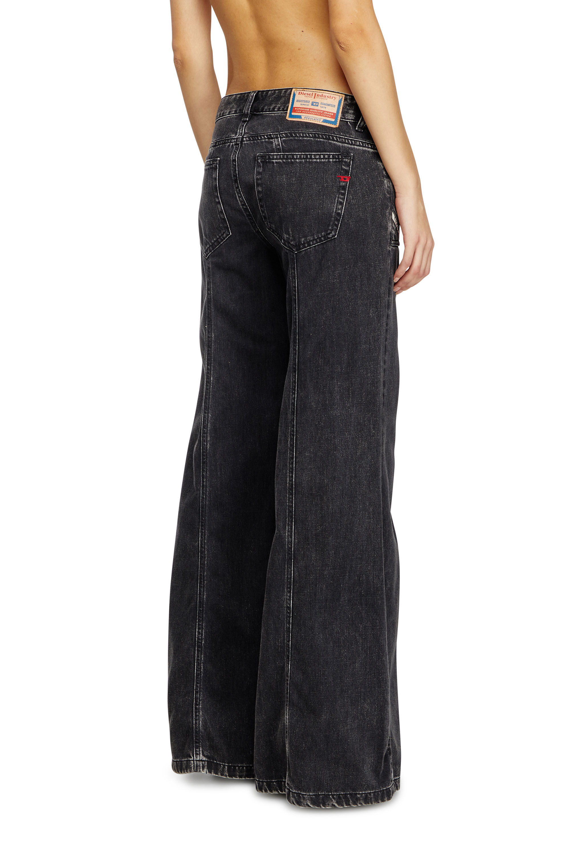 Women's Flare Jeans | Black/Dark grey | Diesel D-Akii