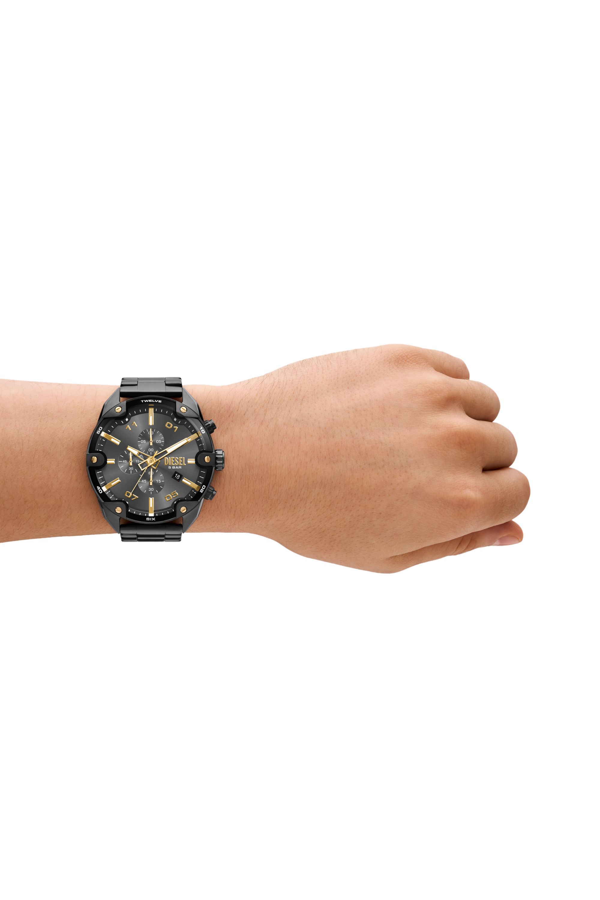 Men's Spiked Two-Tone Stainless Steel Watch | Grey | Diesel