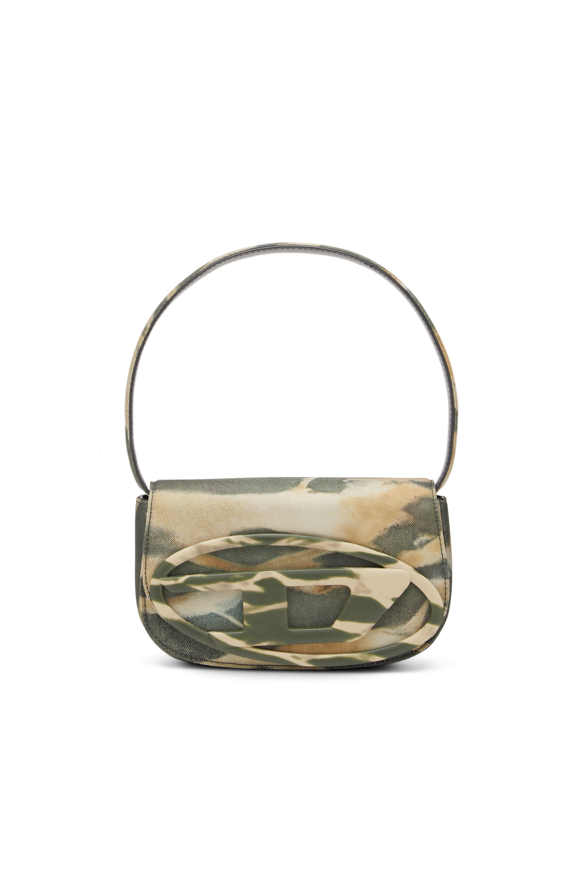 1DR Woman Camo shoulder bag with logo plaque Diesel