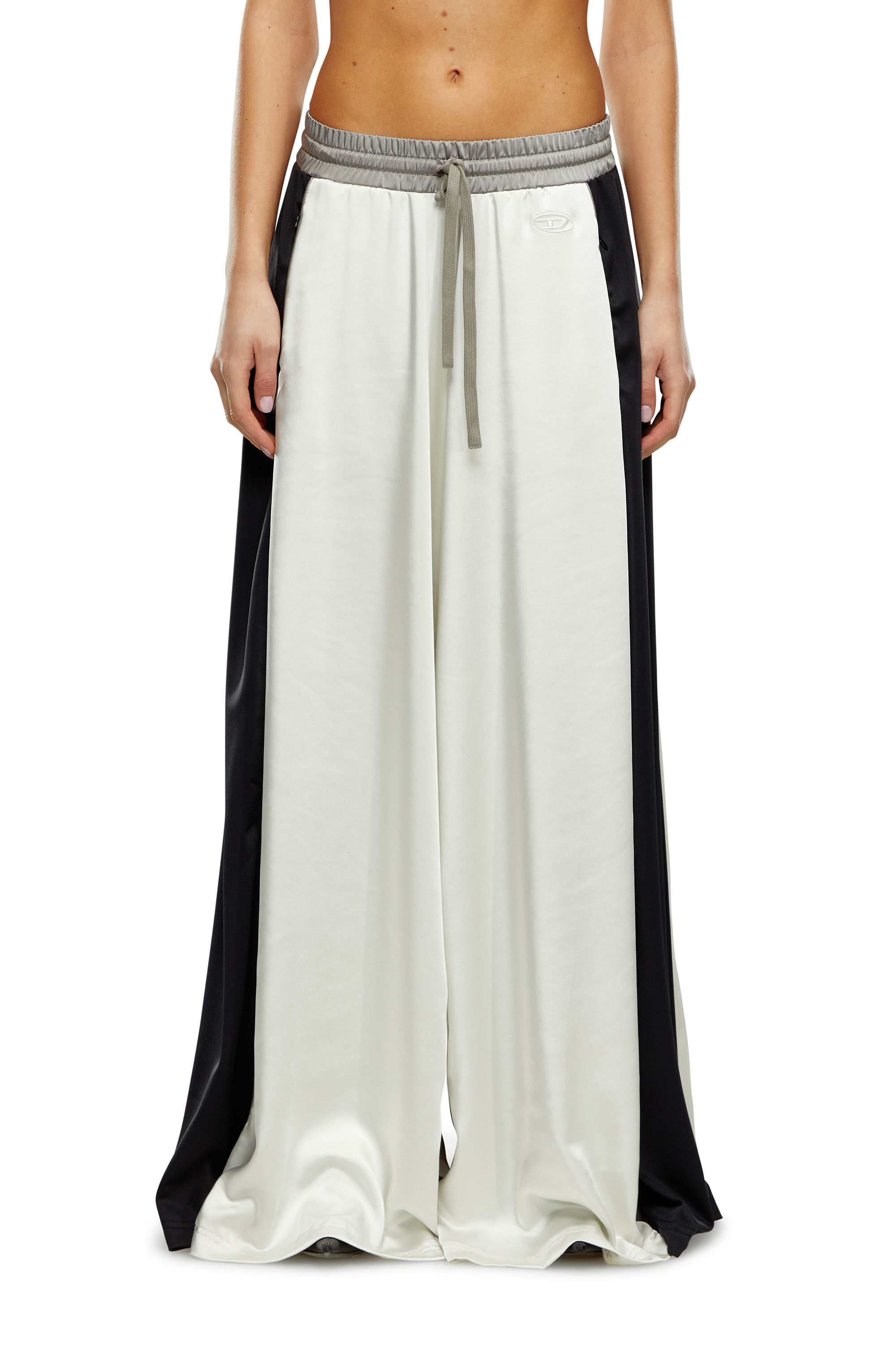 Women's Palazzo pants in satin and double knit | Multicolor | Diesel