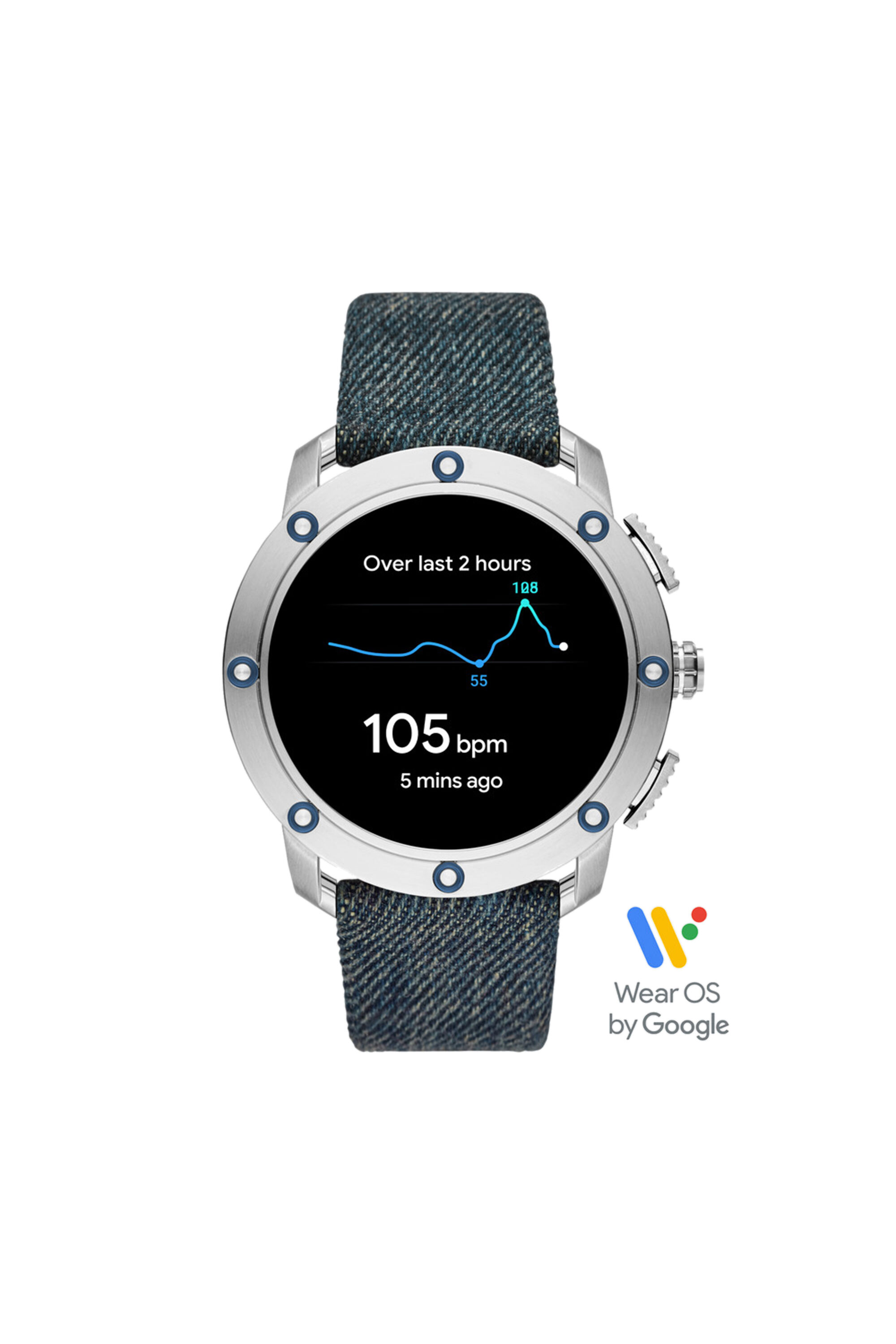 DT2015 Axial Smartwatch Blue Denim Diesel