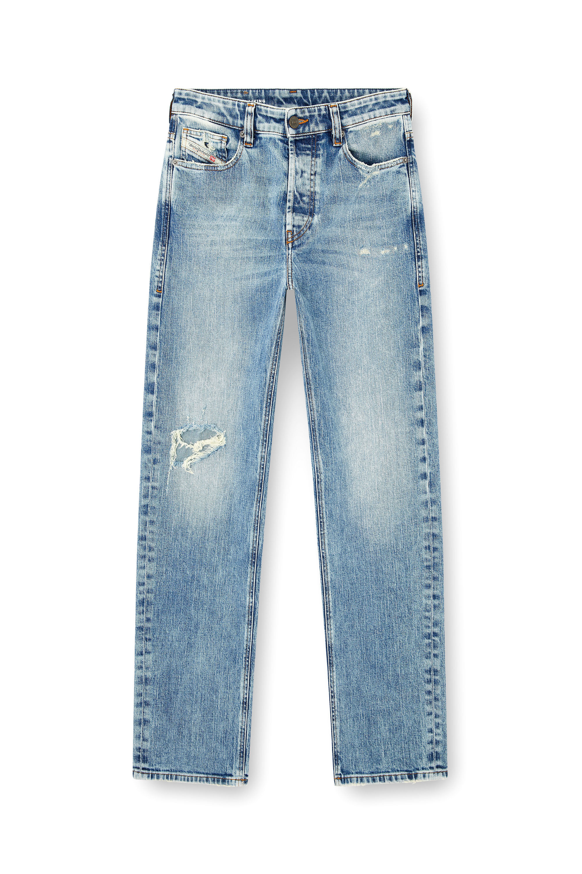 デニム・ジーパン DIESEL 1988 d-ark cotton jeans with laminated effect Grigio Diesel 1988 D-ark Cotton Jeans With Laminated Effect In